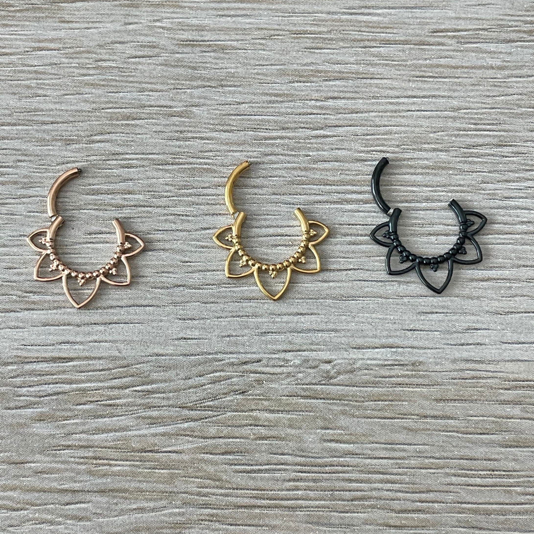 Soluna Bloom Daith Earring-Daith Earring-Elara Body Jewelry