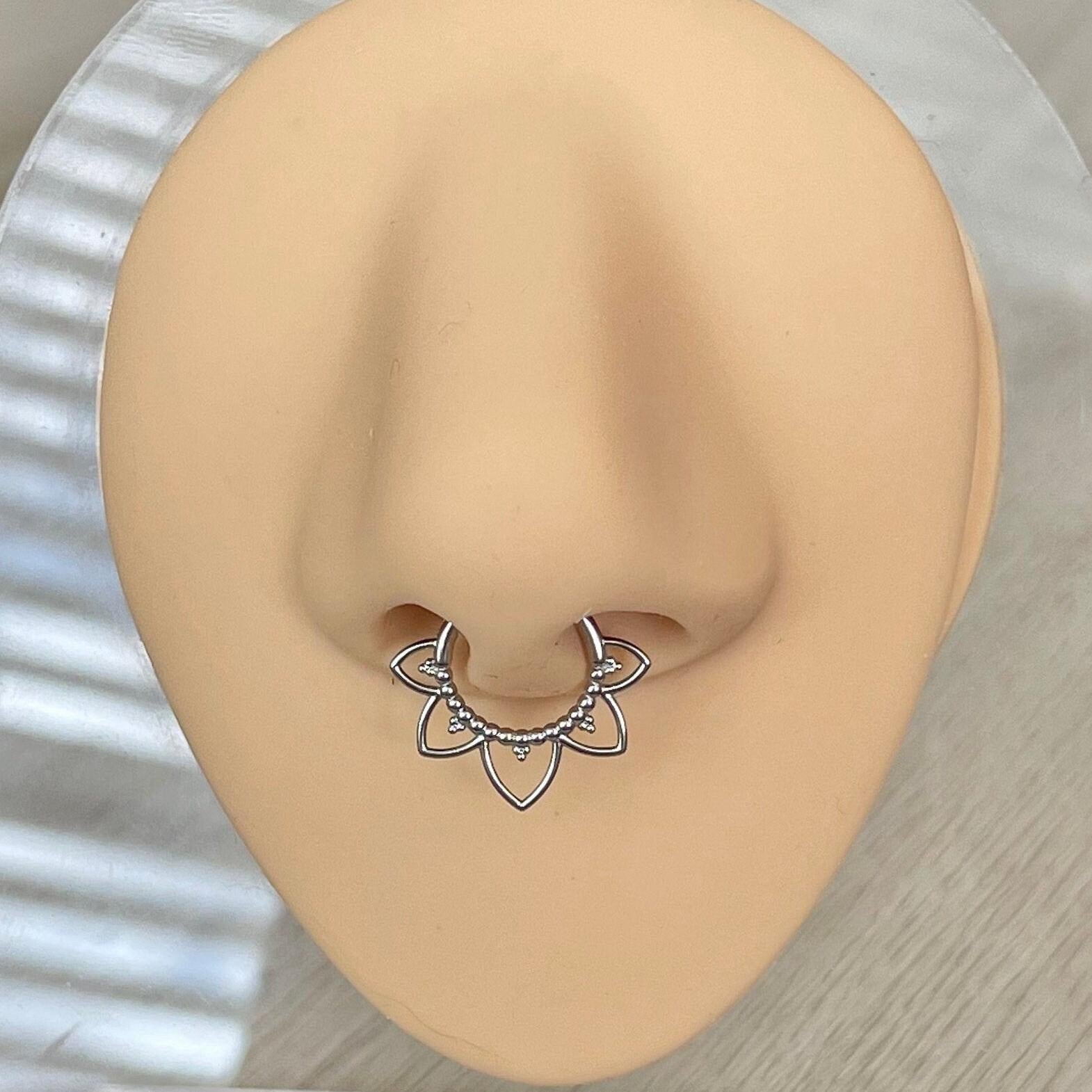 Soluna Bloom Septum Ring-Septum Ring-Silver-Elara Body Jewelry