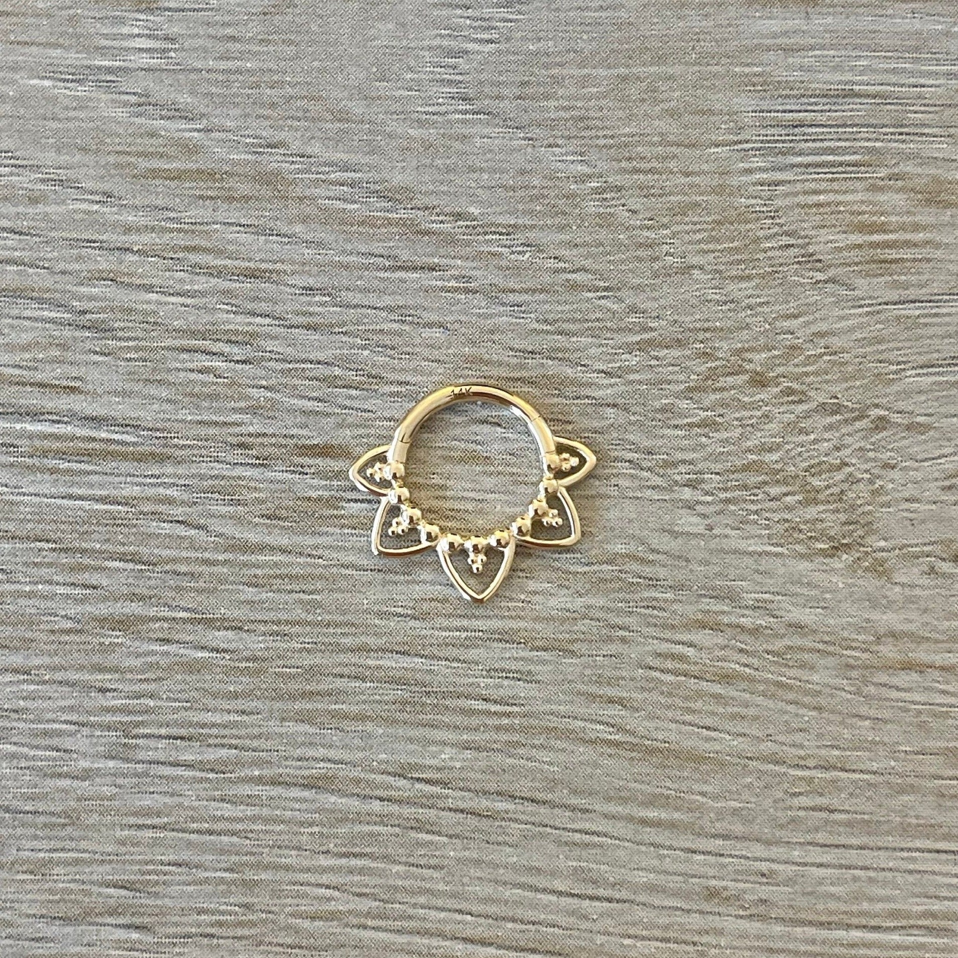 Soluna Bloom Solid Gold Septum Ring-Septum Ring-Elara Body Jewelry