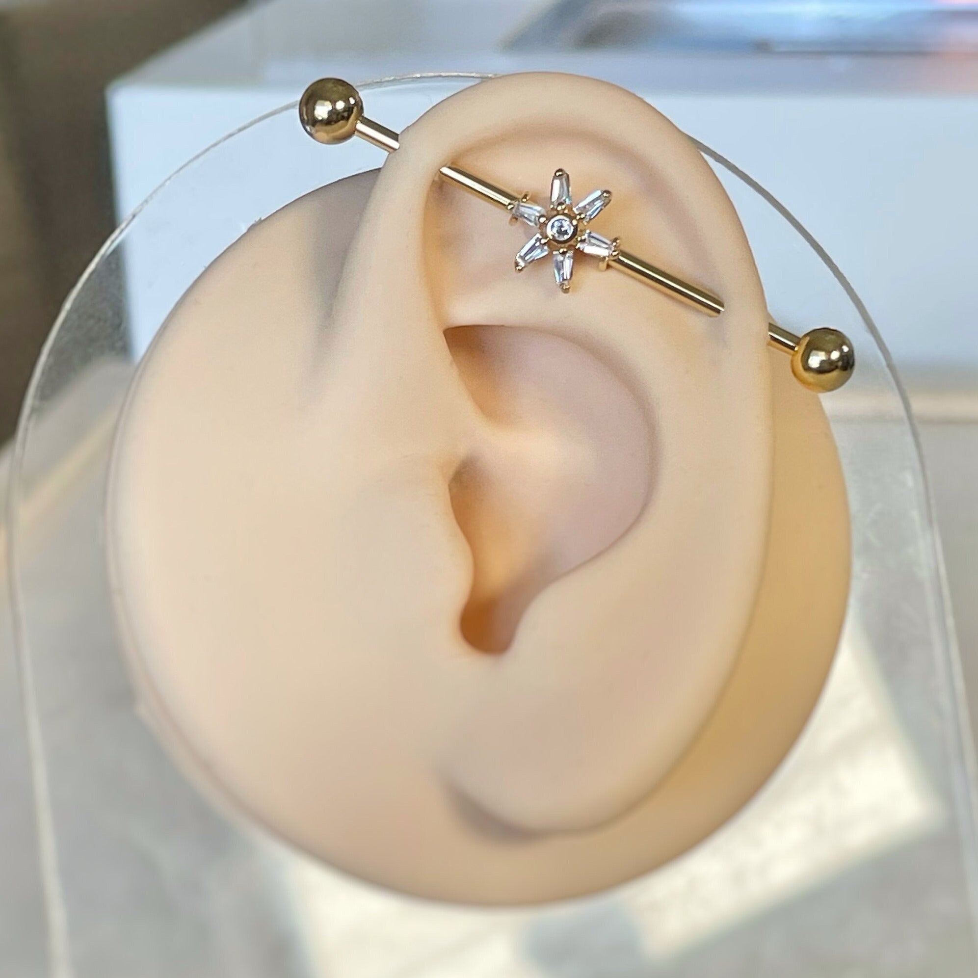 Steel Bloom Industrial Piercing-Industrial Barbell-Elara Body Jewelry