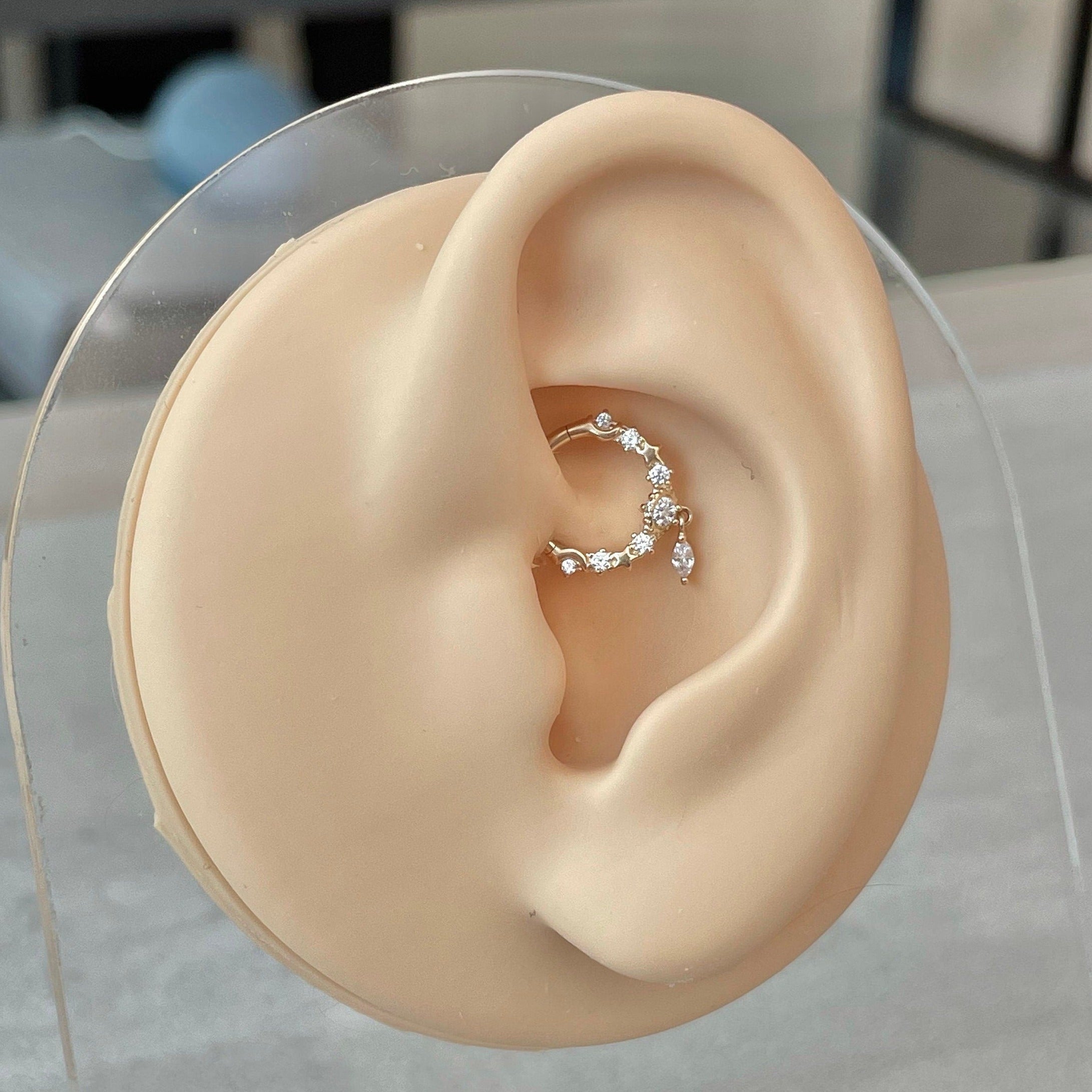 Stellar Glow Daith Earring-Daith Earring-Elara Body Jewelry