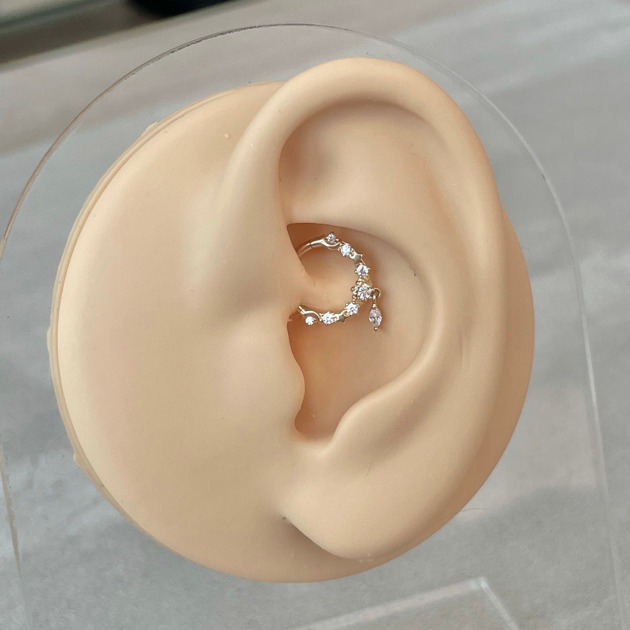 Stellar Glow Daith Earring-Daith Earring-Elara Body Jewelry