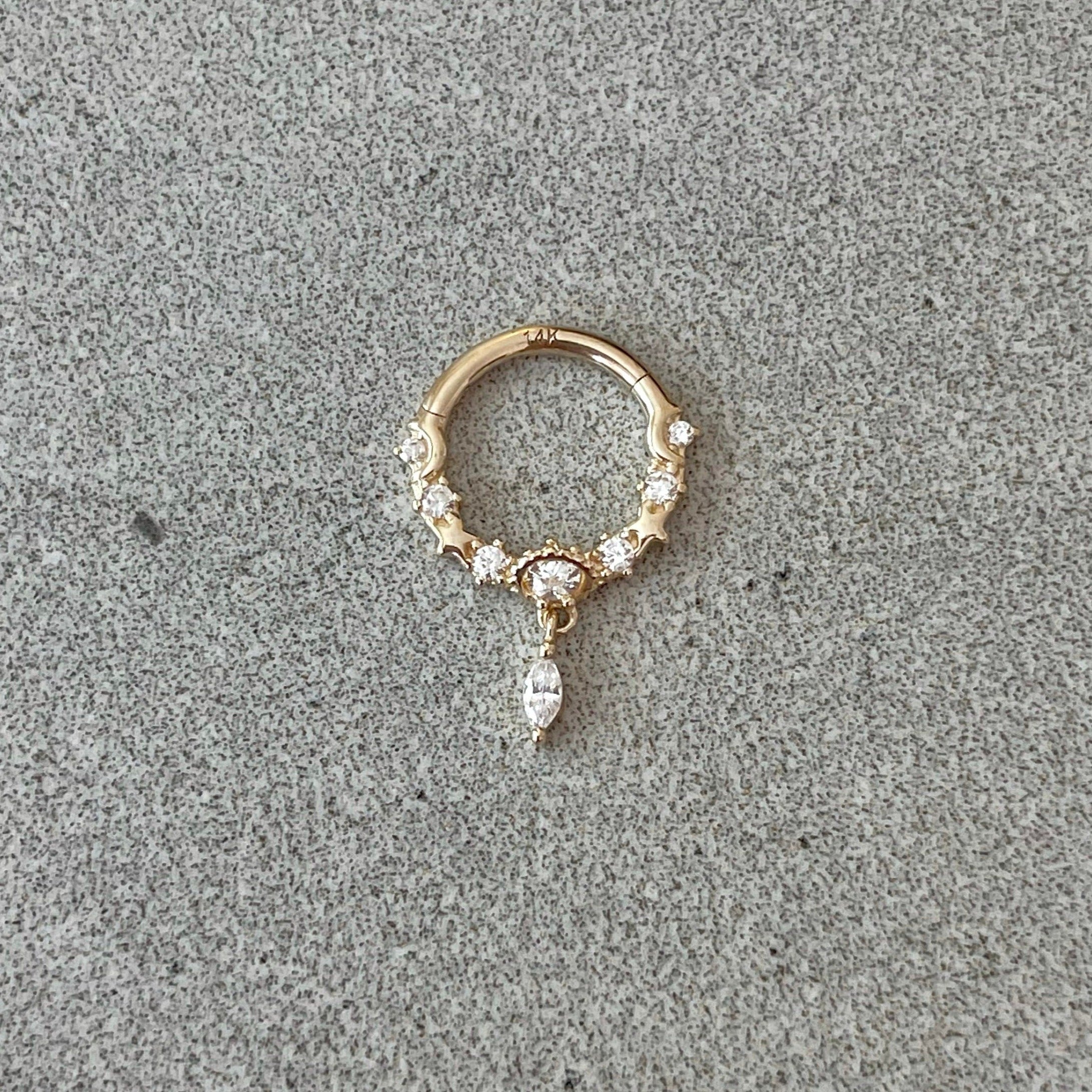 Stellar Glow Daith Earring-Daith Earring-Elara Body Jewelry