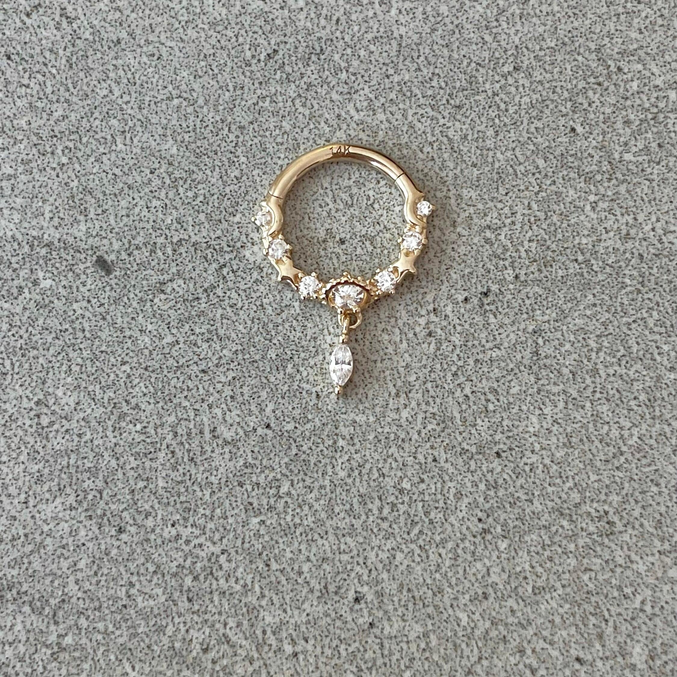 Stellar Glow Septum Ring-Septum Ring-Elara Body Jewelry