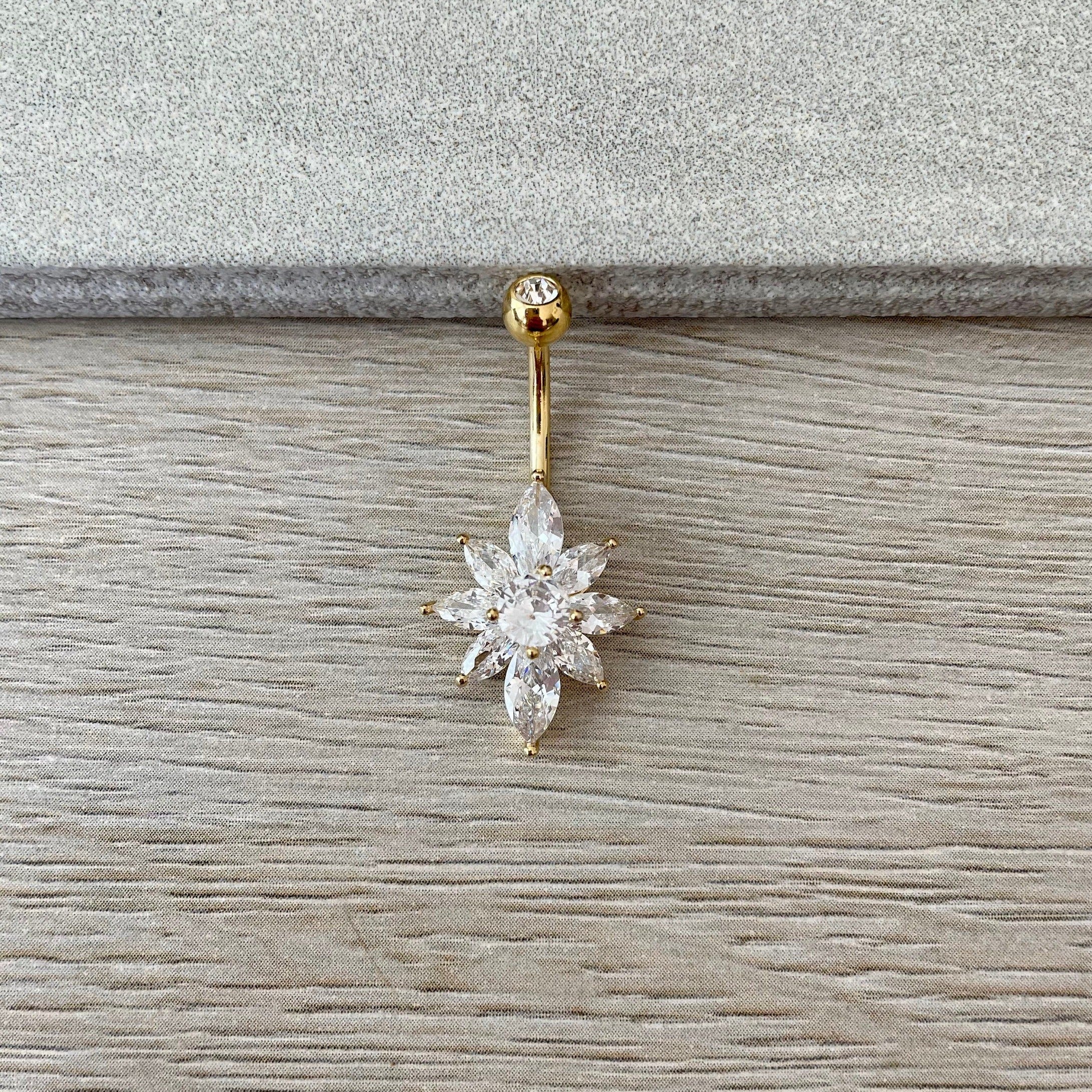 Supernova Belly Button Ring-Belly Button Rings-Elara Body Jewelry