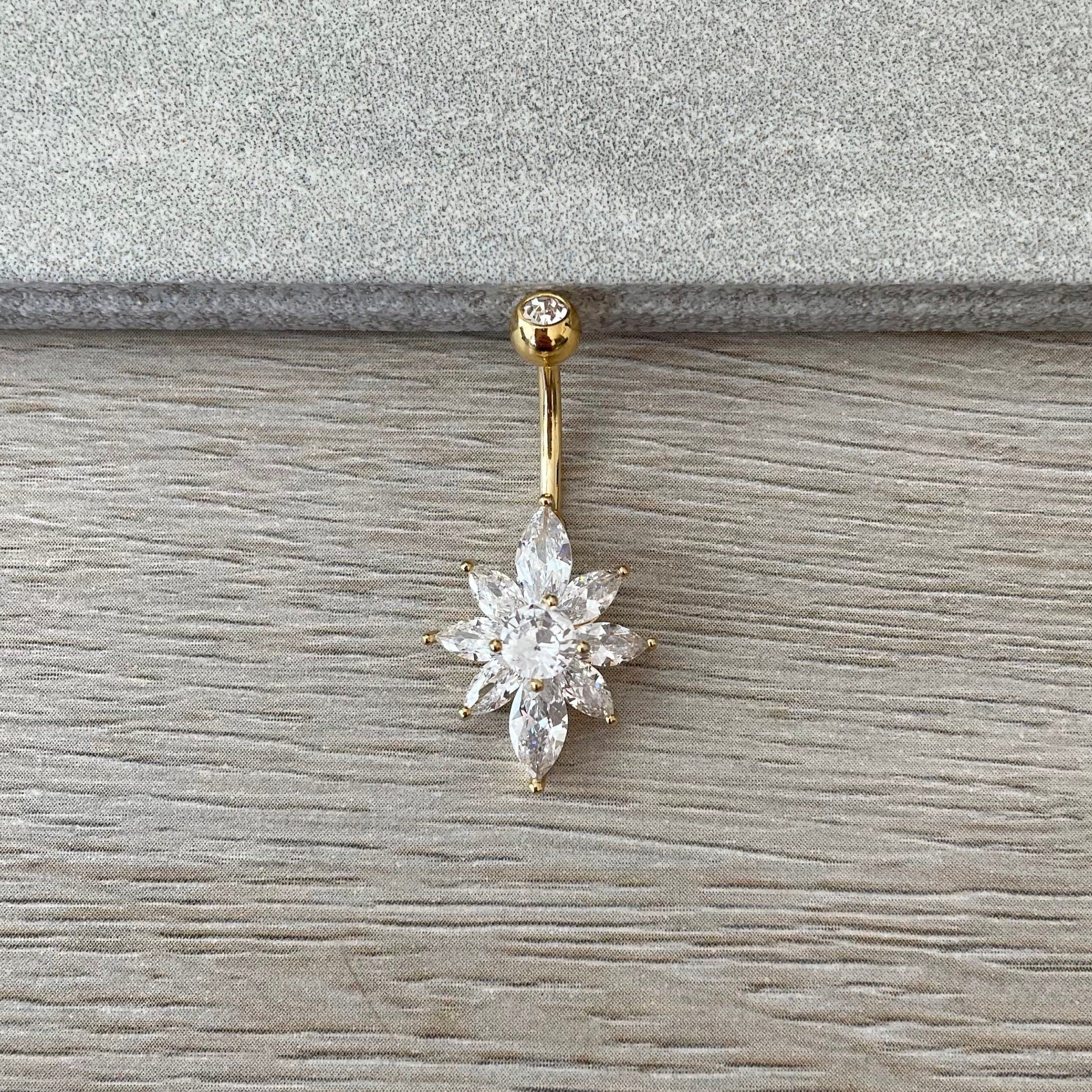 Supernova Belly Button Ring-Belly Button Rings-Elara Body Jewelry