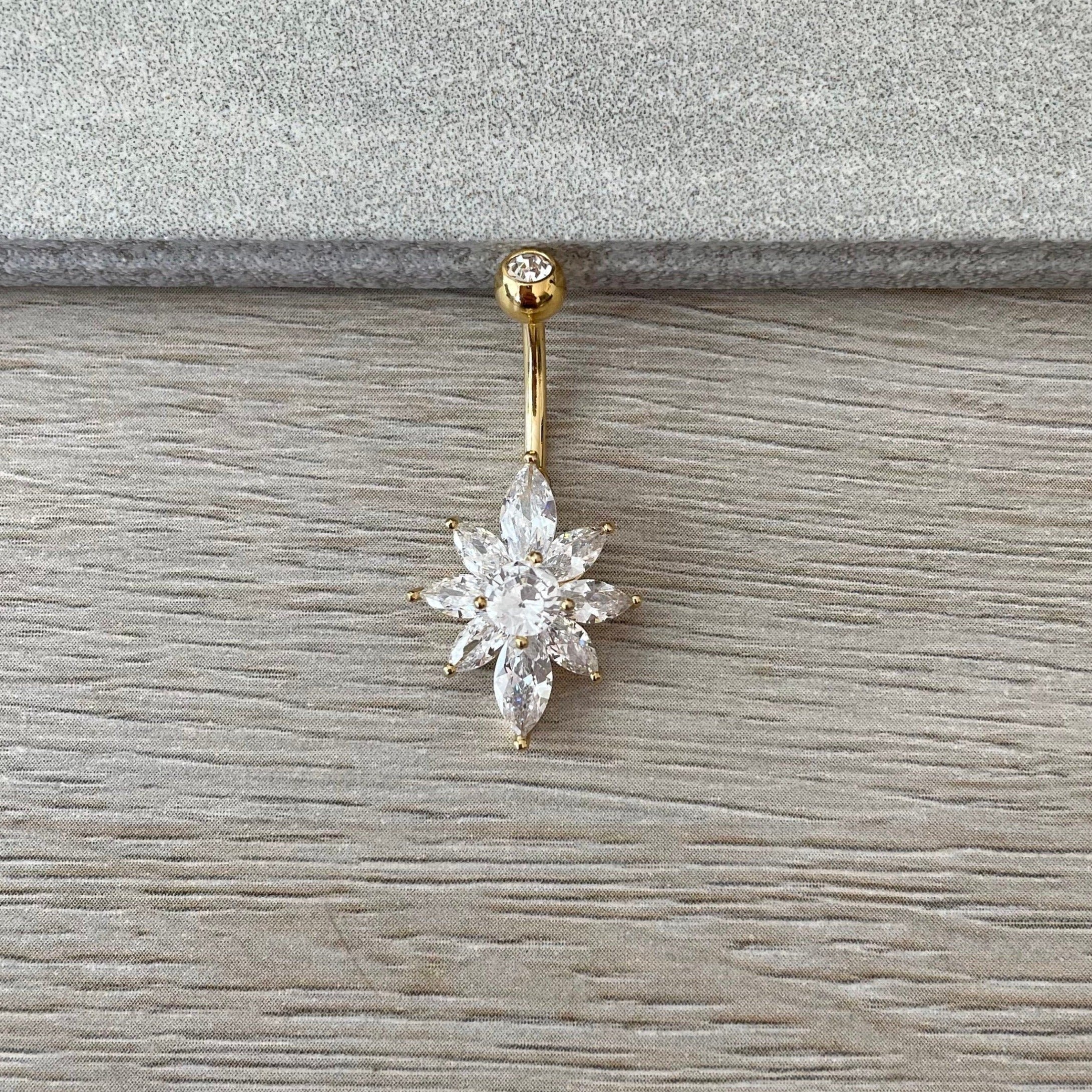 Supernova Belly Button Ring-Belly Button Rings-Gold-Elara Body Jewelry