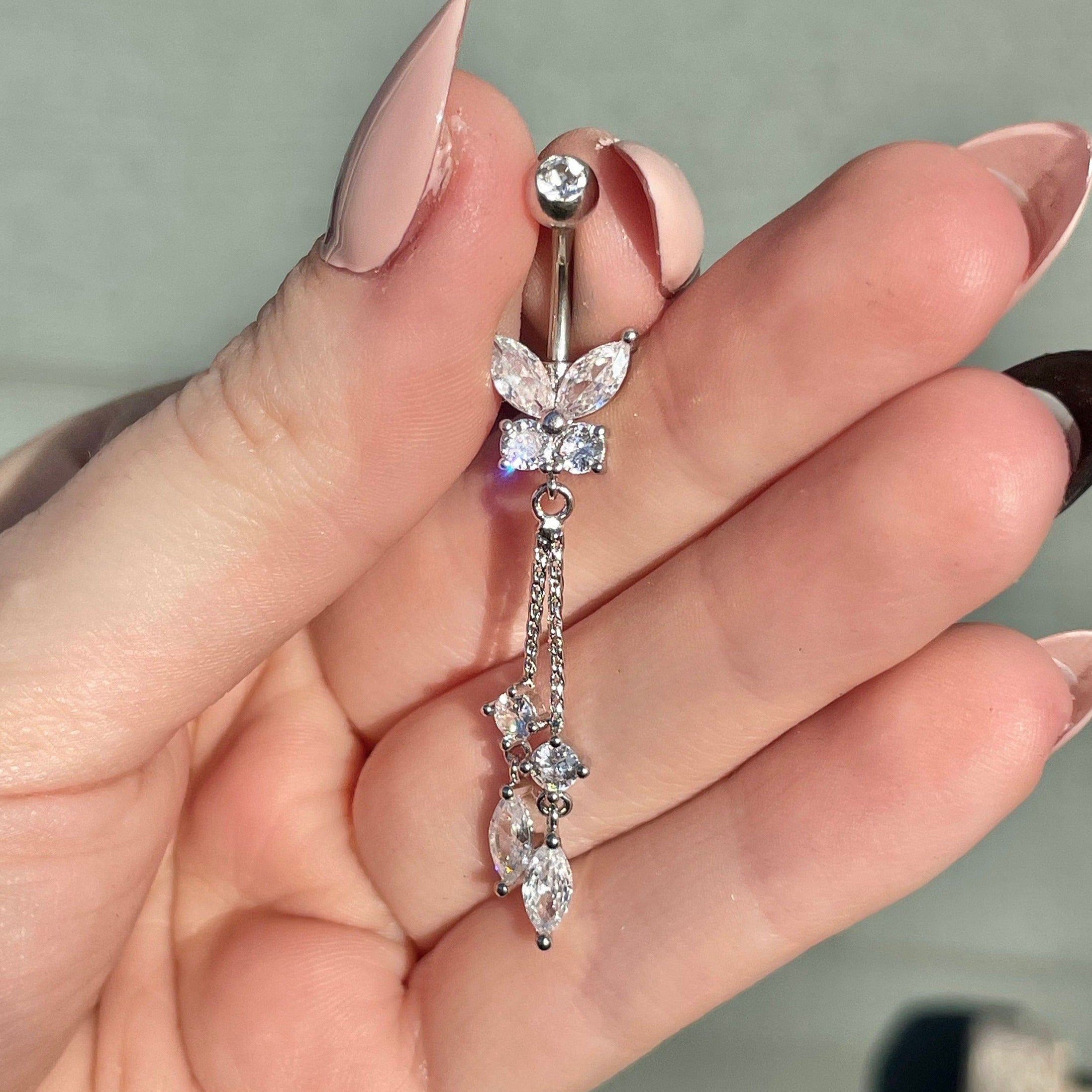 Sylphaire Belly Button Ring-Belly Button Rings-Elara Body Jewelry