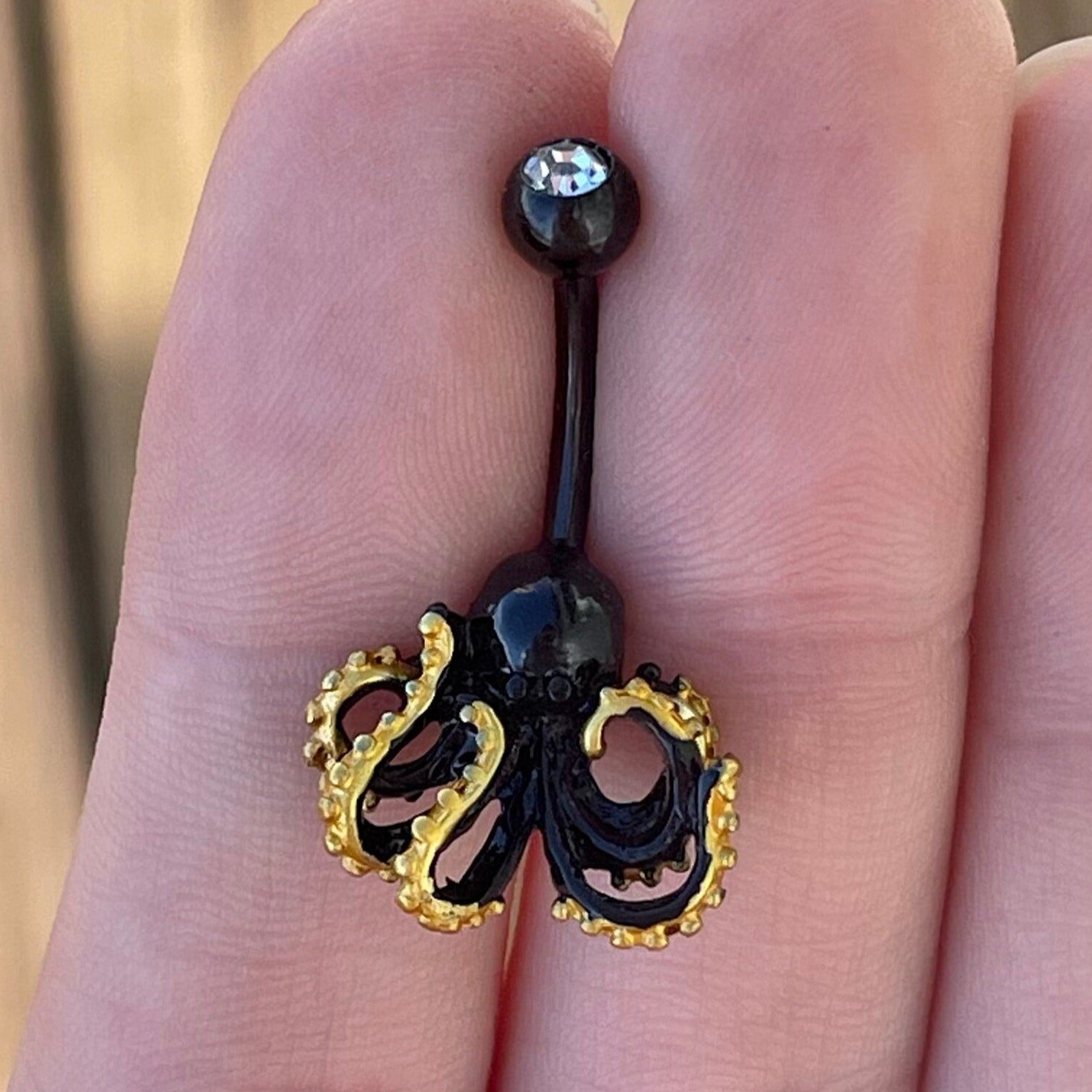 Tentara Belly Button Ring-Belly Button Rings-Elara Body Jewelry