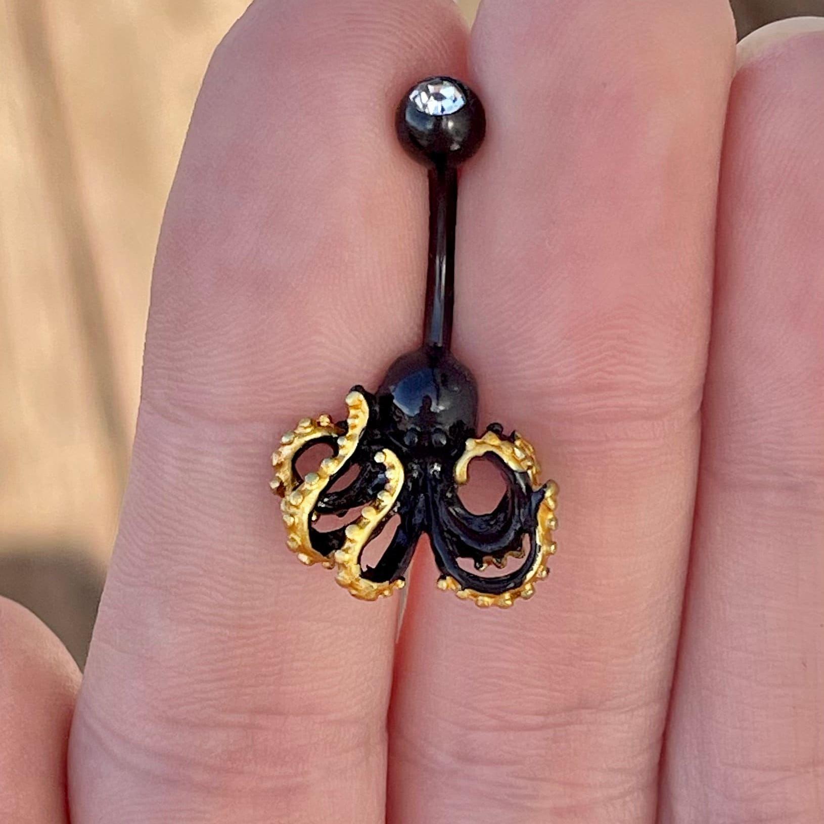 Tentara Belly Button Ring-Belly Button Rings-Elara Body Jewelry