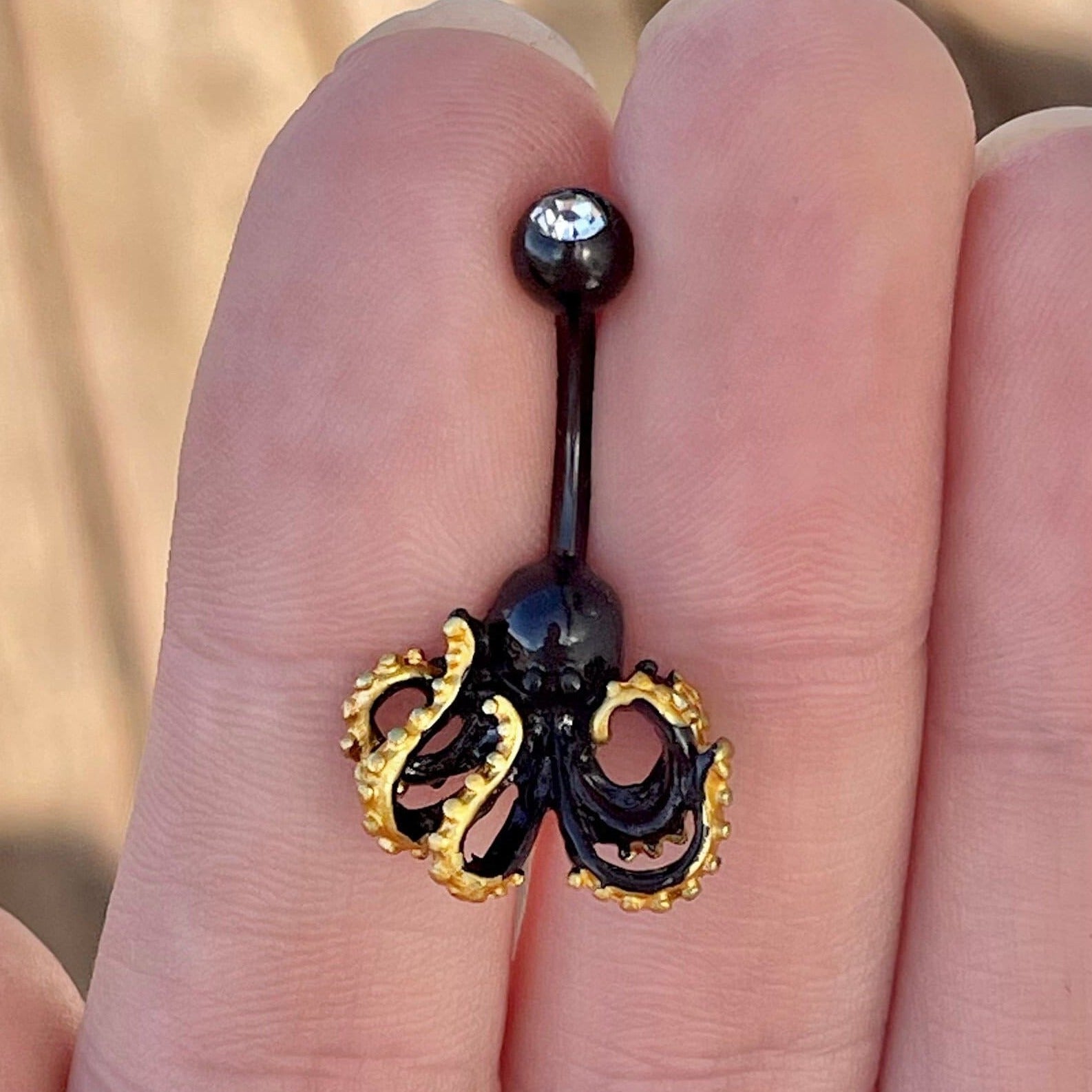 Tentara Belly Button Ring-Belly Button Rings-Elara Body Jewelry