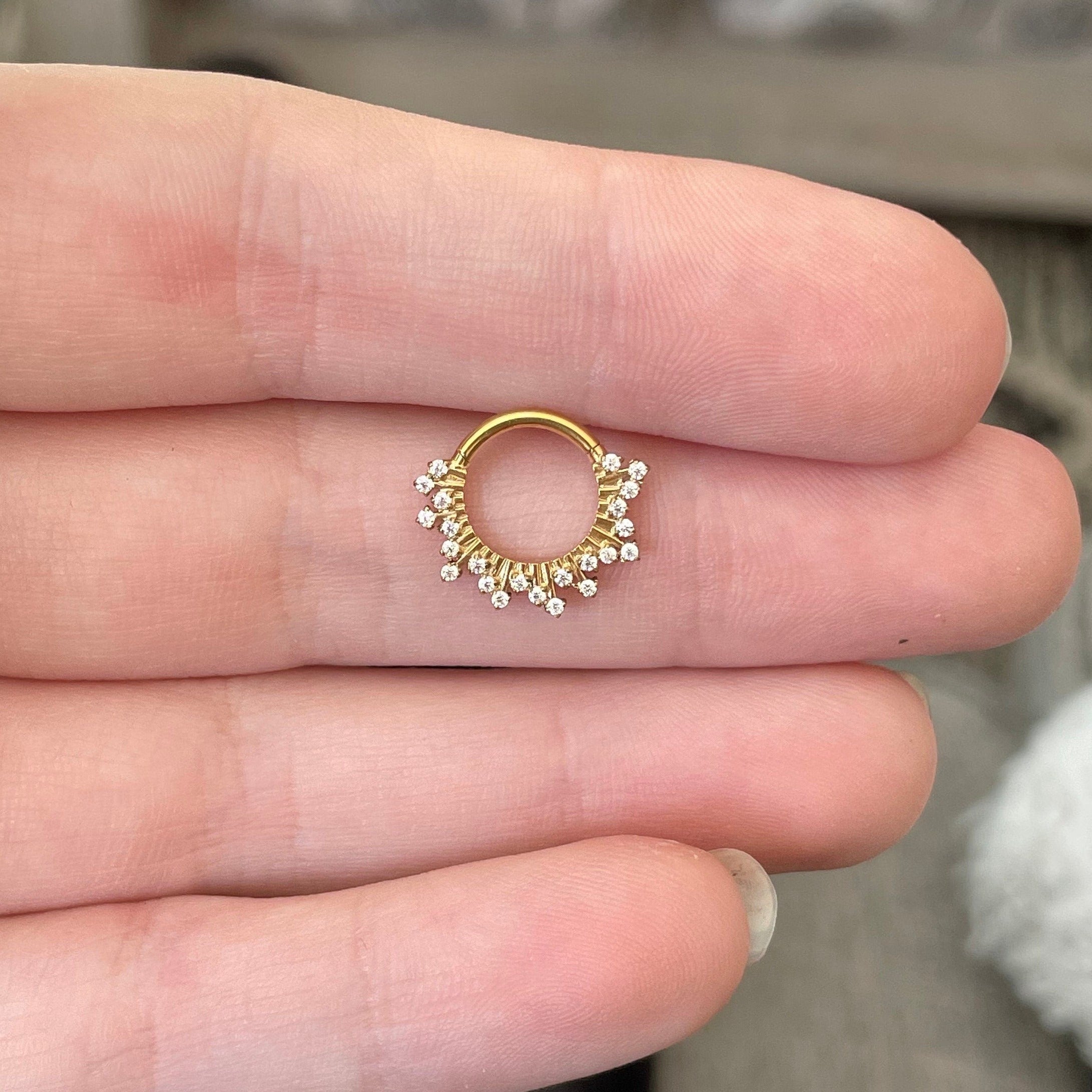 Twilight Diadem Daith Earring-Daith Earring-Elara Body Jewelry