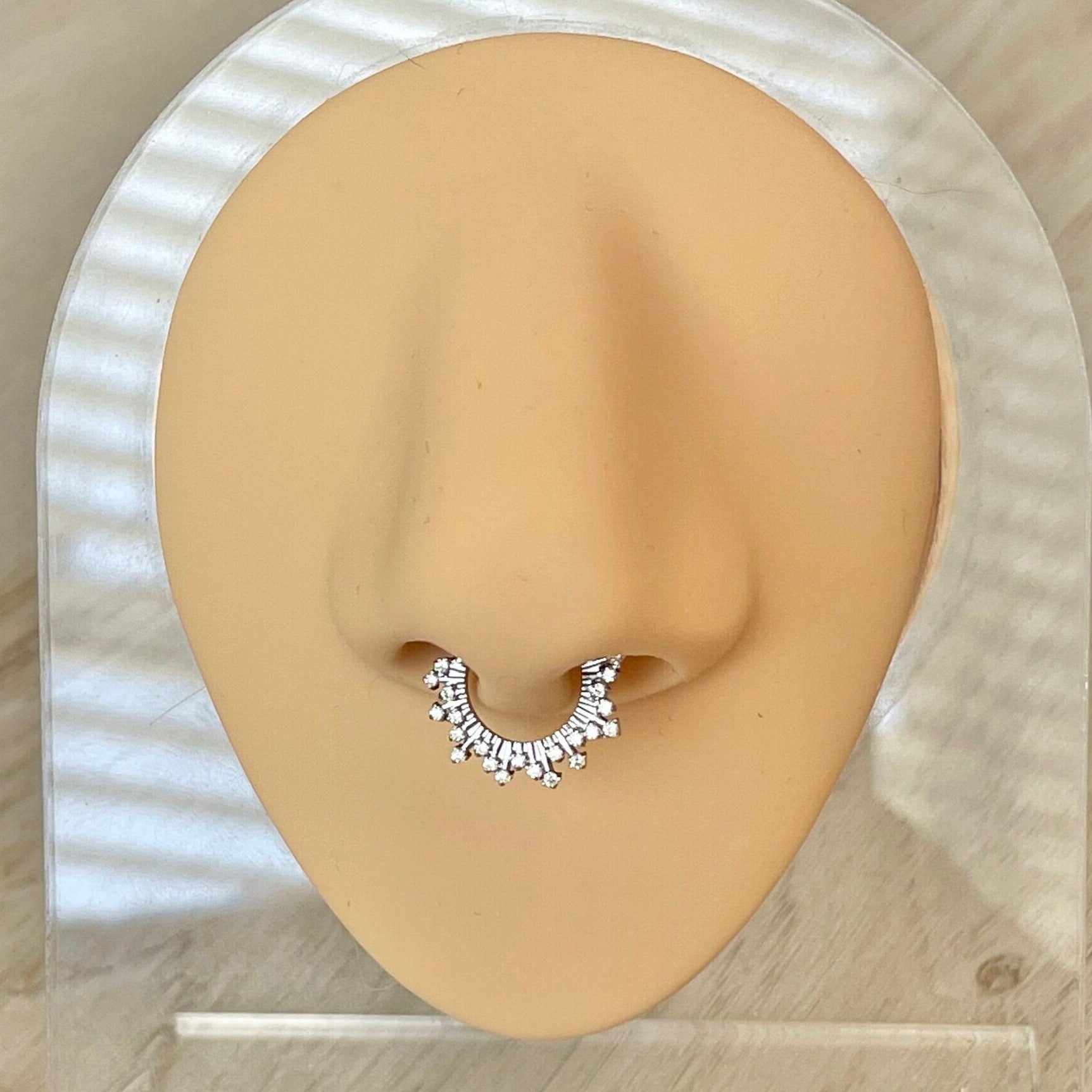 Twilight Diadem Septum Ring-Septum Ring-Silver-8mm Diameter-Elara Body Jewelry