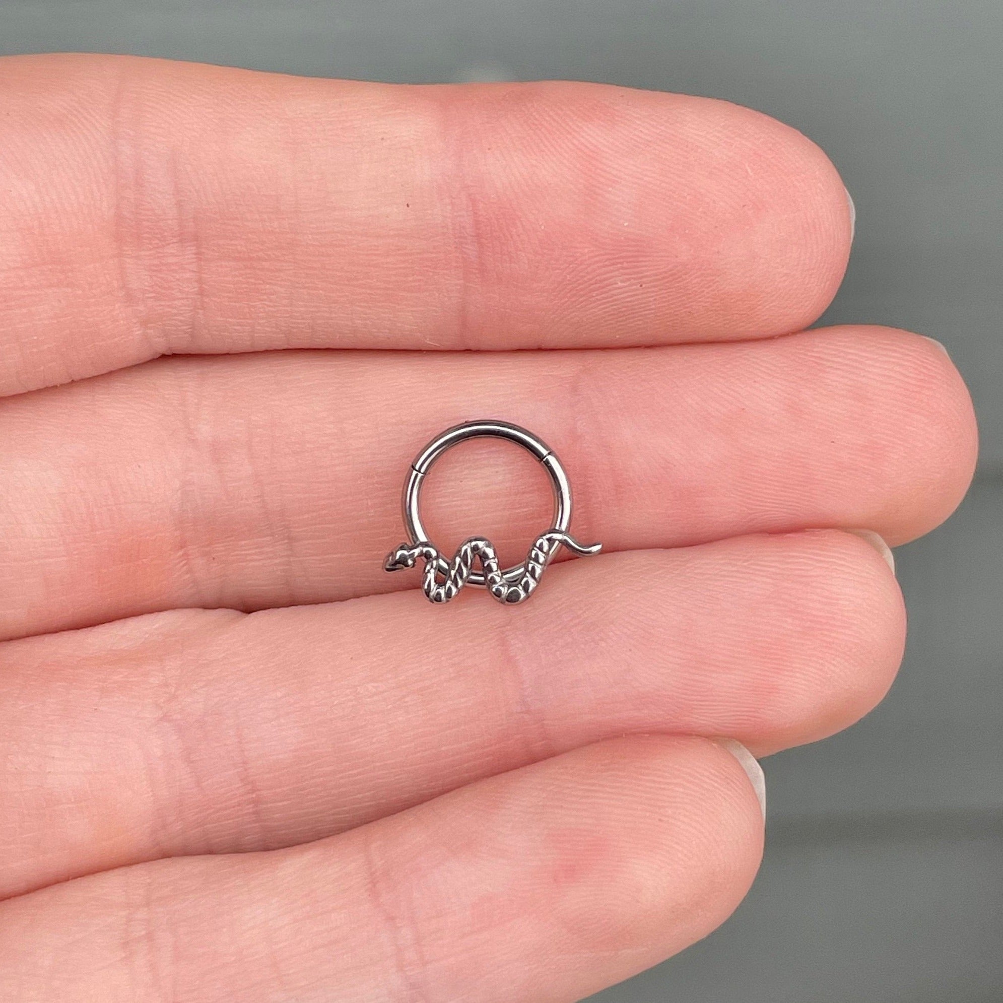 Velasca Coil Daith Earring-Daith Earring-Silver-8mm-Elara Body Jewelry