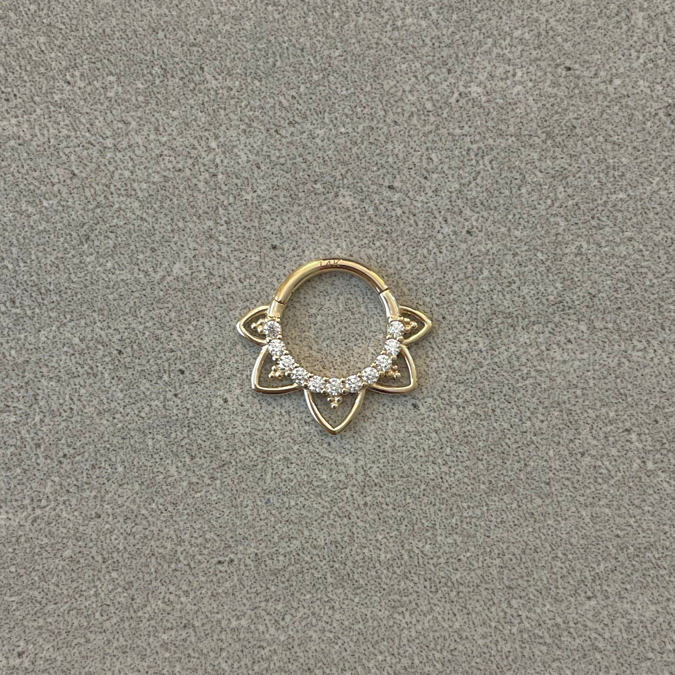 Velora Spark Daith Earring-Daith Earring-Elara Body Jewelry