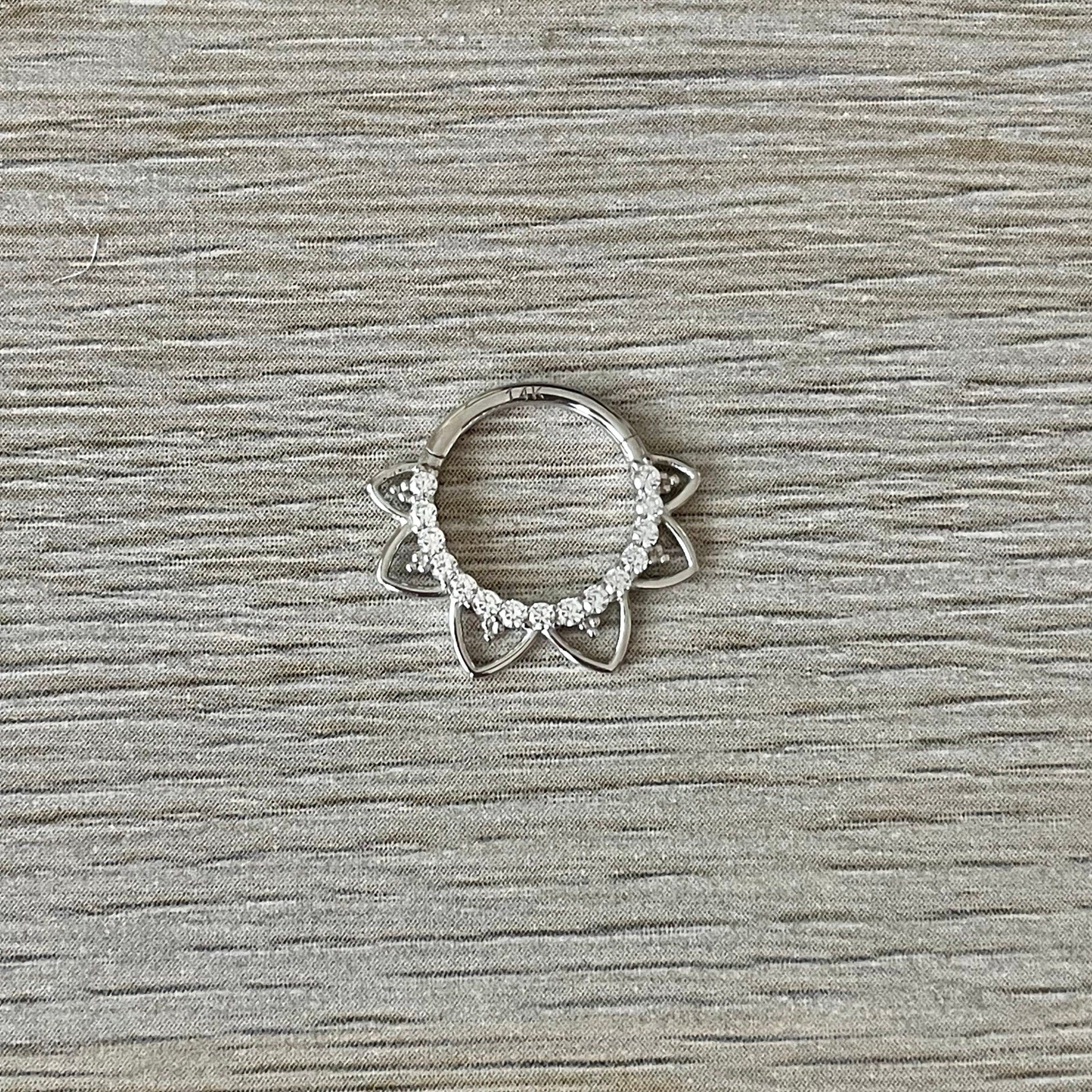 Velora Spark Septum Ring-Septum Ring-Elara Body Jewelry