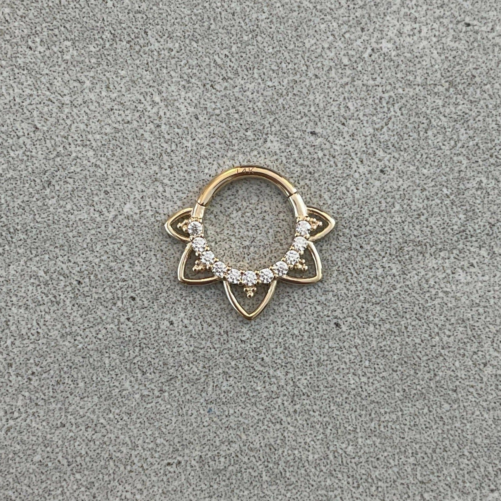 Velora Spark Septum Ring-Septum Ring-Elara Body Jewelry