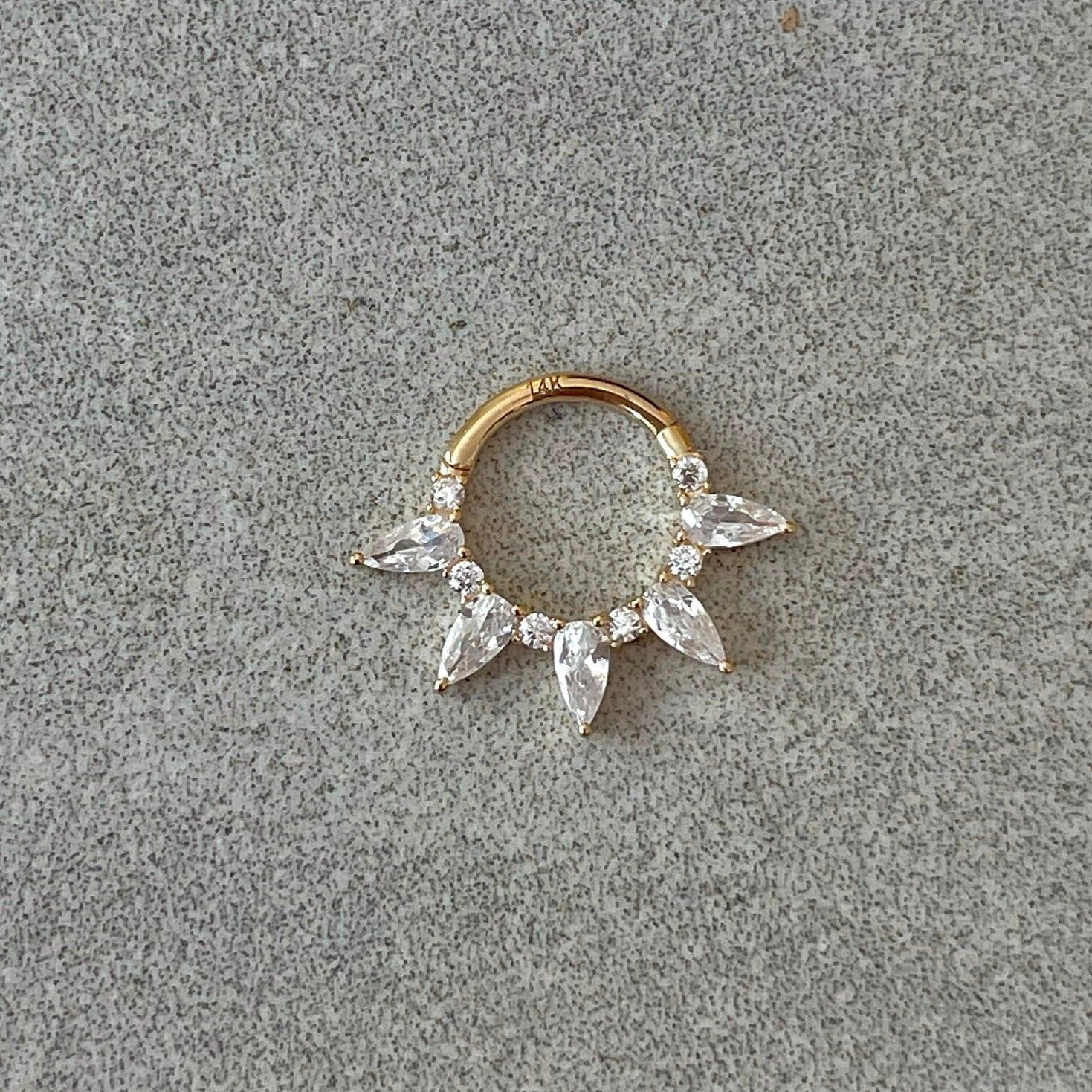 Verdant Glow Daith Earring-Daith Earring-Elara Body Jewelry