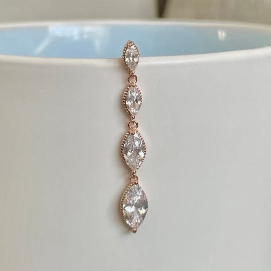 Verspera Cascade Belly Button Ring-Belly Button Rings-Rose gold-Elara Body Jewelry