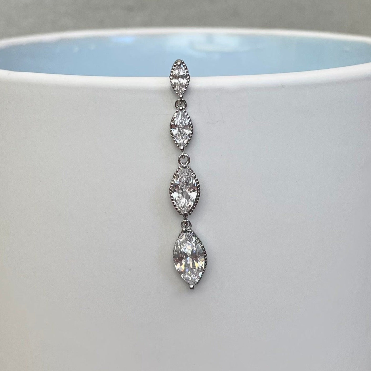 Verspera Cascade Belly Button Ring-Belly Button Rings-Silver-Elara Body Jewelry