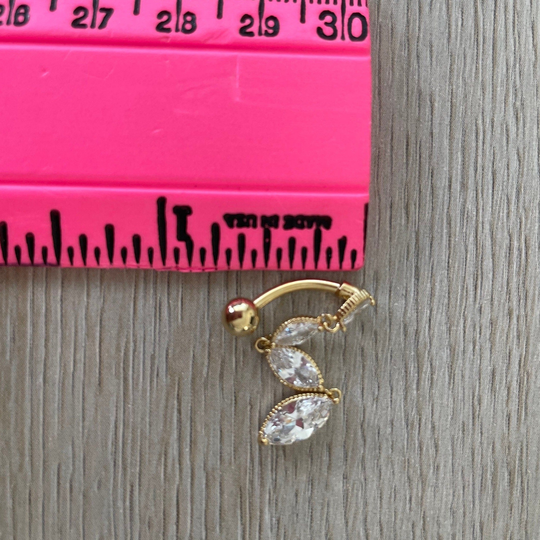 Vespera Cascade Belly Button Ring-Belly Button Rings-Elara Body Jewelry