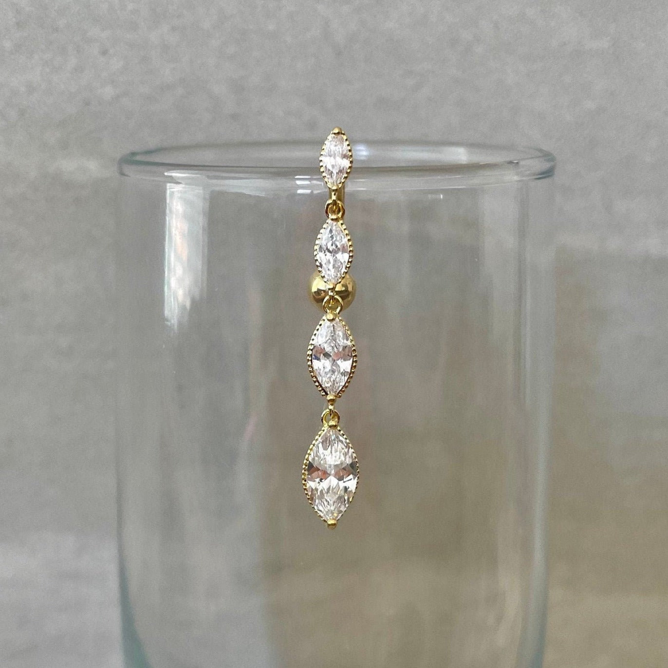 Vespera Cascade Belly Button Ring-Belly Button Rings-Gold-Elara Body Jewelry