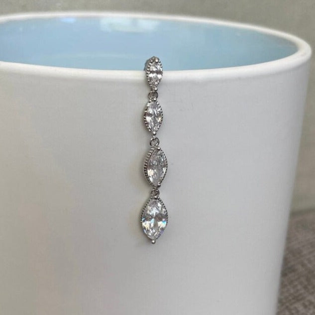 Vespera Cascade Belly Button Ring-Belly Button Rings-Silver-Elara Body Jewelry