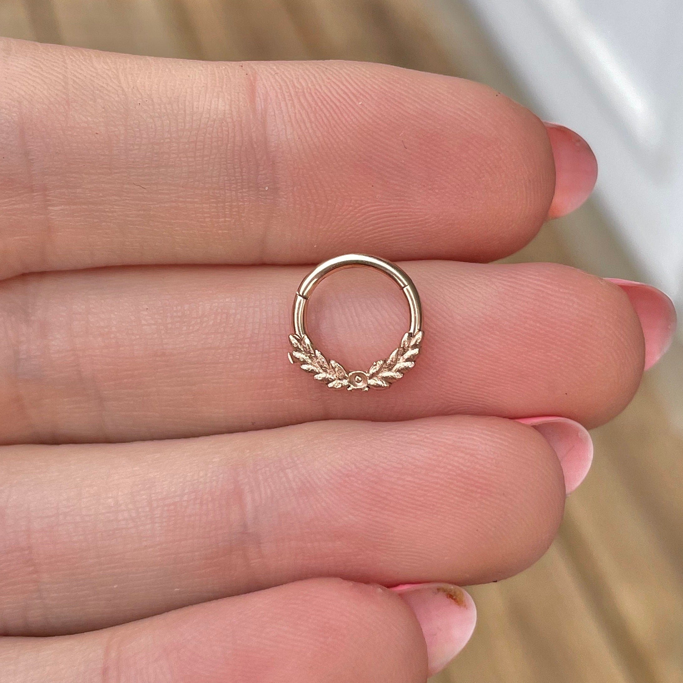 Vine of Dreams Daith Earring-Daith Earring-Rose gold-Elara Body Jewelry