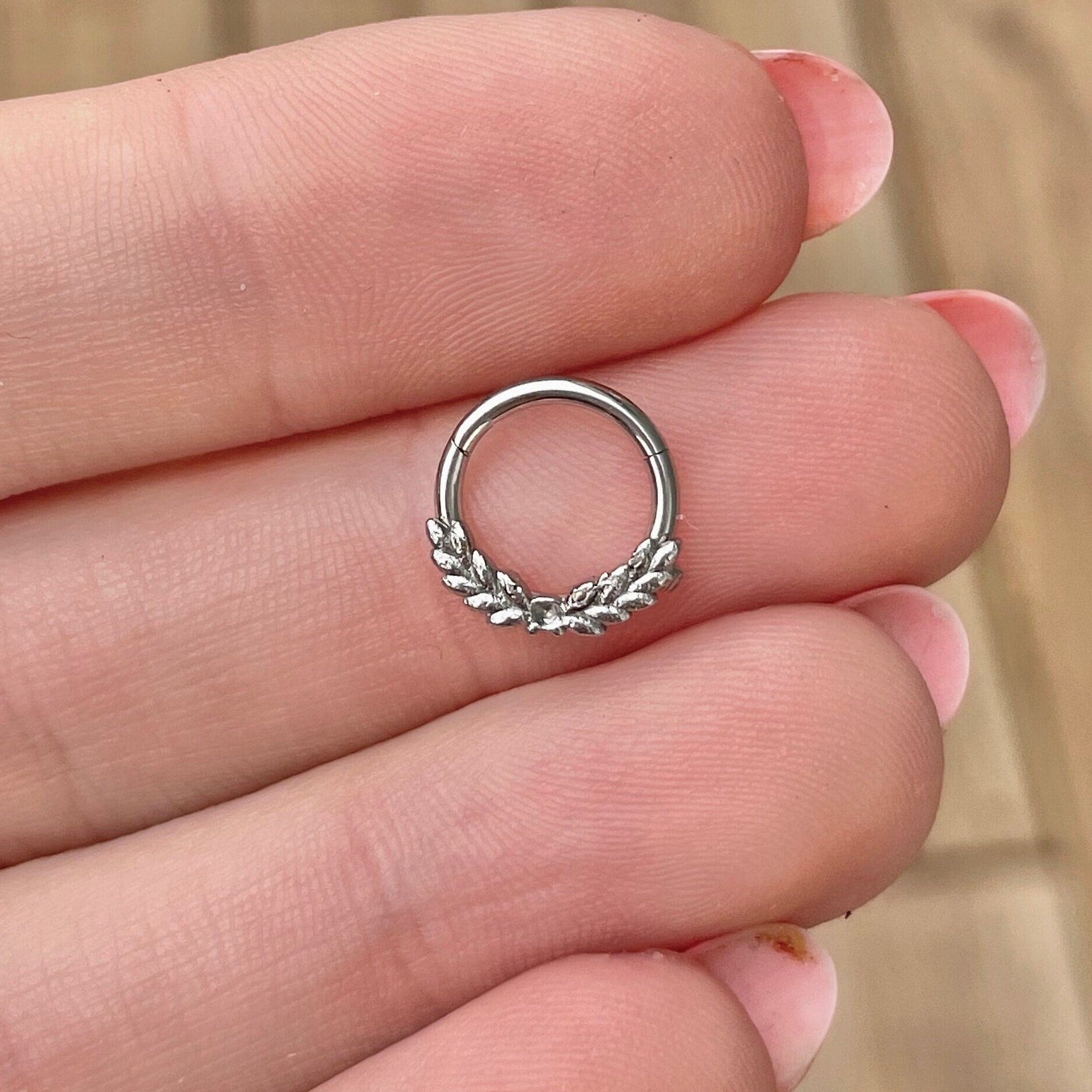 Vine of Dreams Septum Ring-Septum Ring-Silver-Elara Body Jewelry