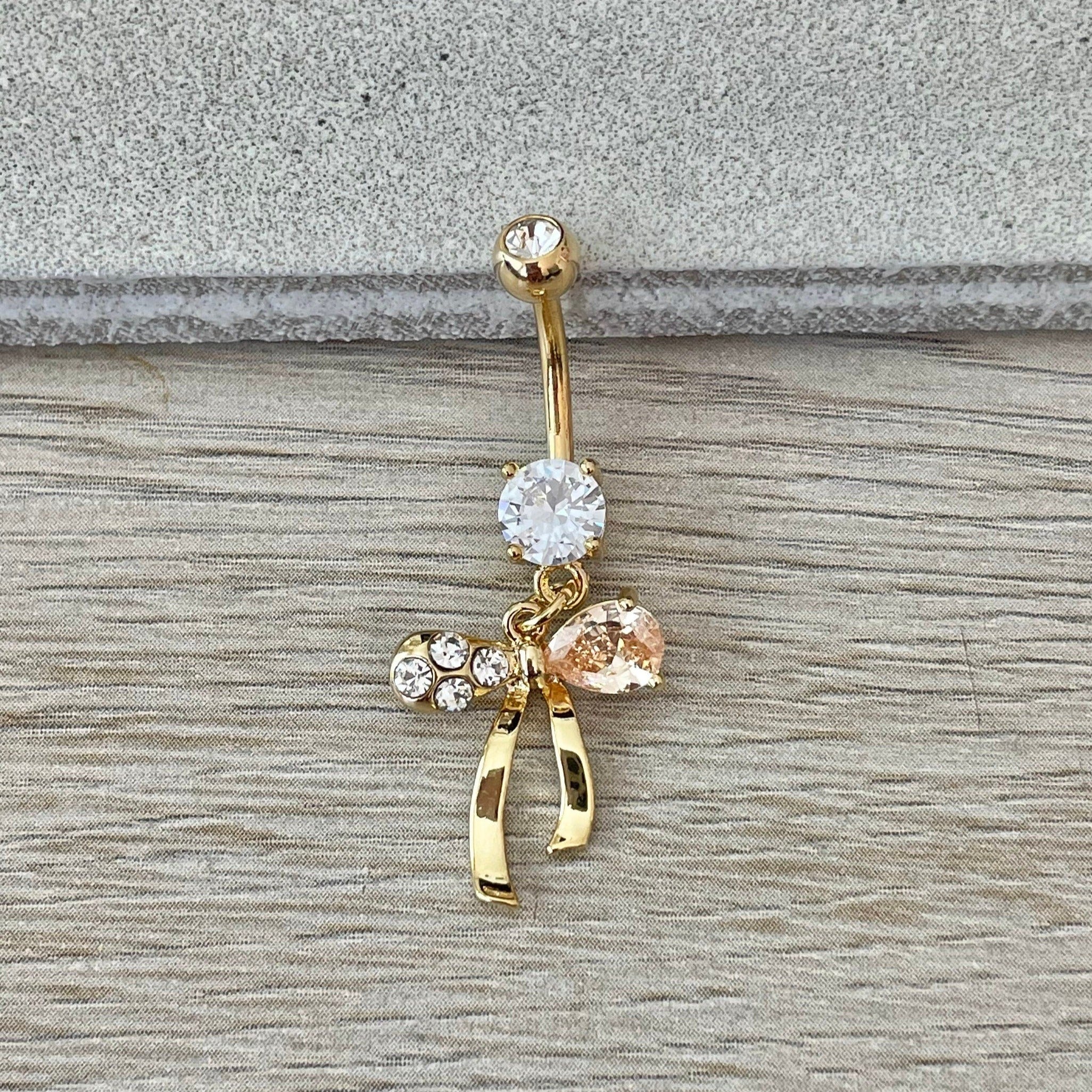 Violaire Belly Button Ring-Belly Button Rings-Elara Body Jewelry