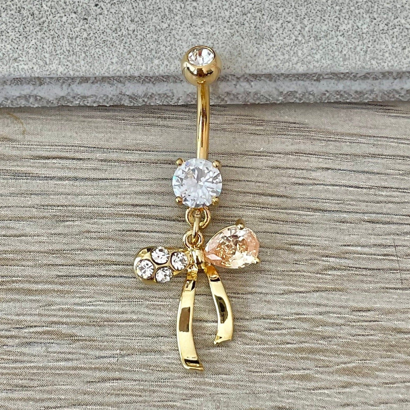 Violaire Belly Button Ring-Belly Button Rings-Elara Body Jewelry