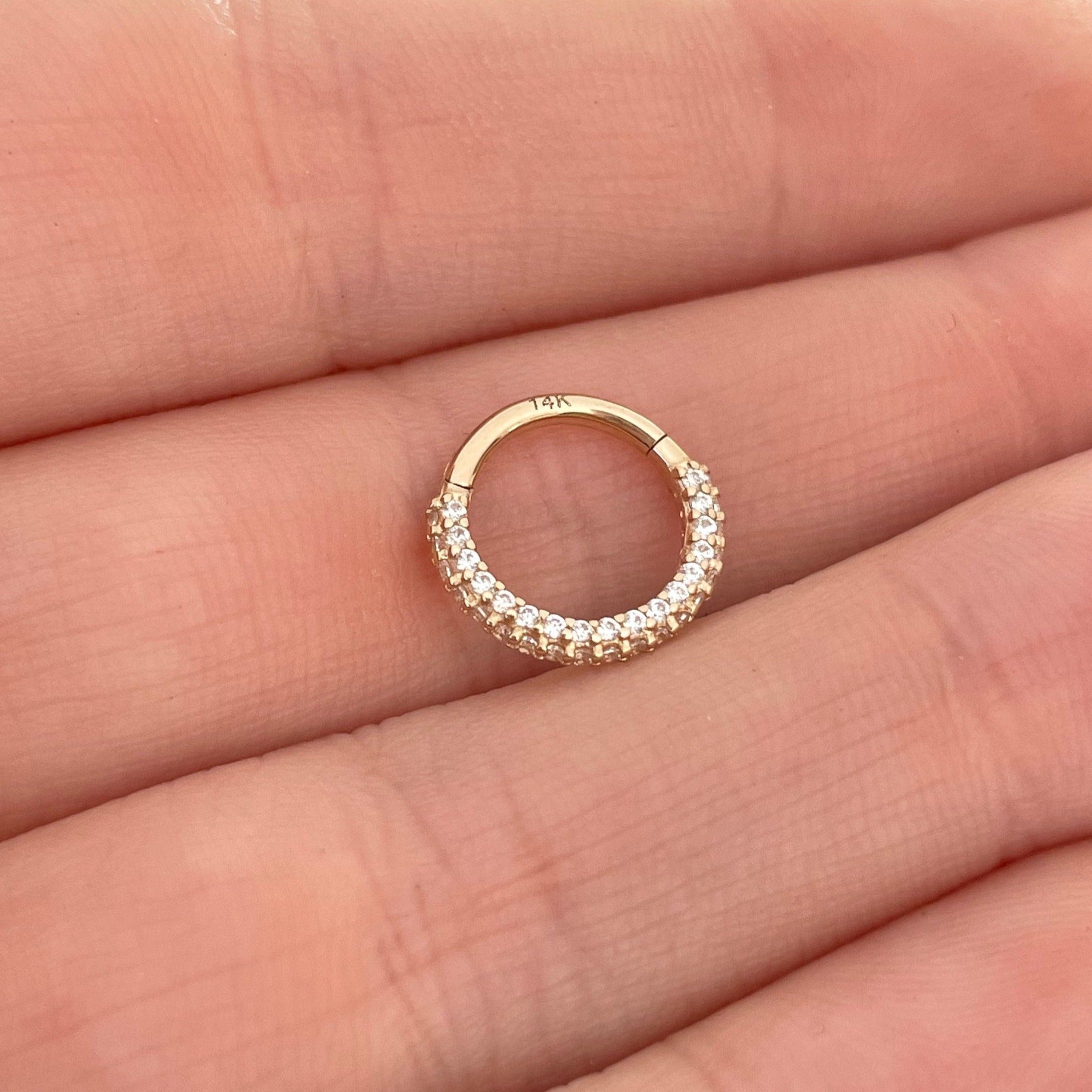 Zephyra Glow Conch Earring-Cartilage Earring-Elara Body Jewelry