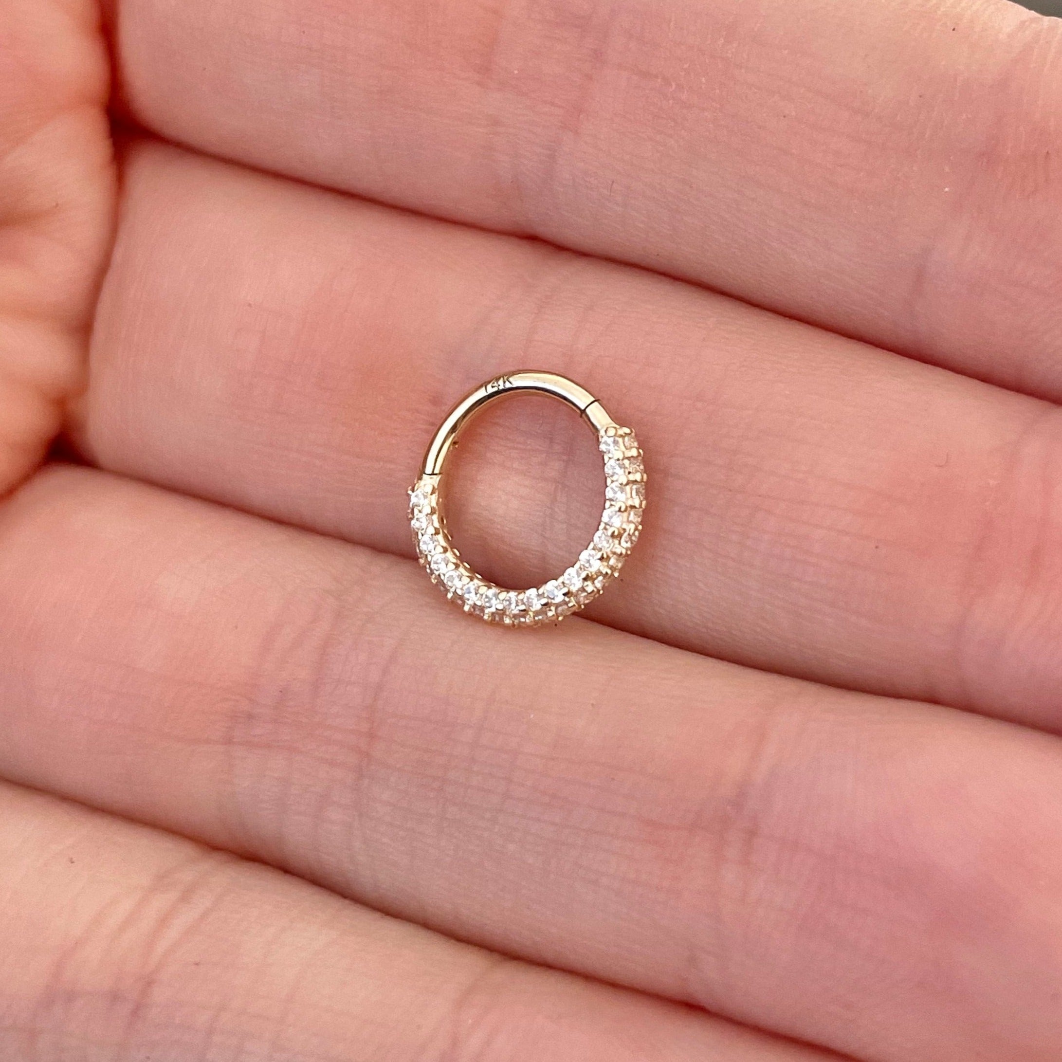 Zephyra Glow Conch Earring-Cartilage Earring-Elara Body Jewelry