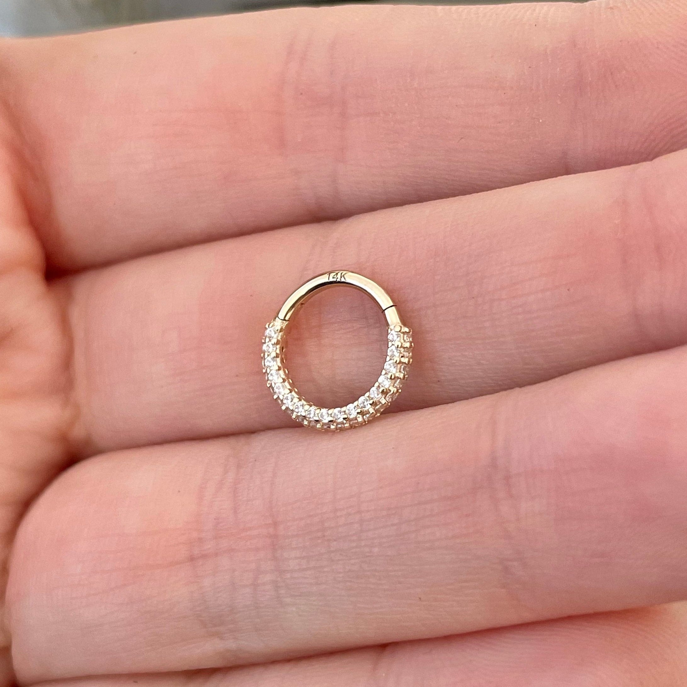 Zephyra Glow Conch Earring-Cartilage Earring-Elara Body Jewelry