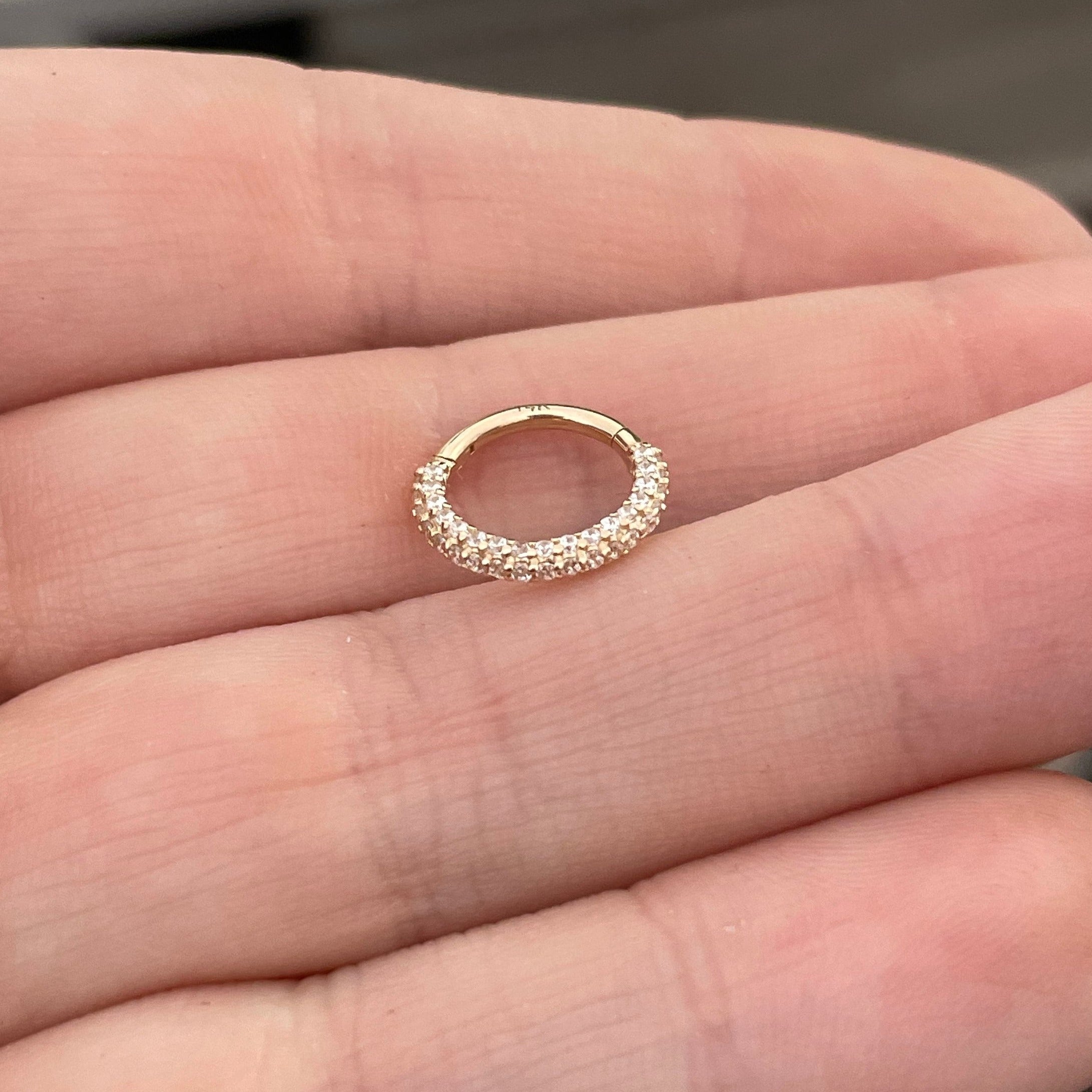 Zephyra Glow Conch Earring-Cartilage Earring-Elara Body Jewelry