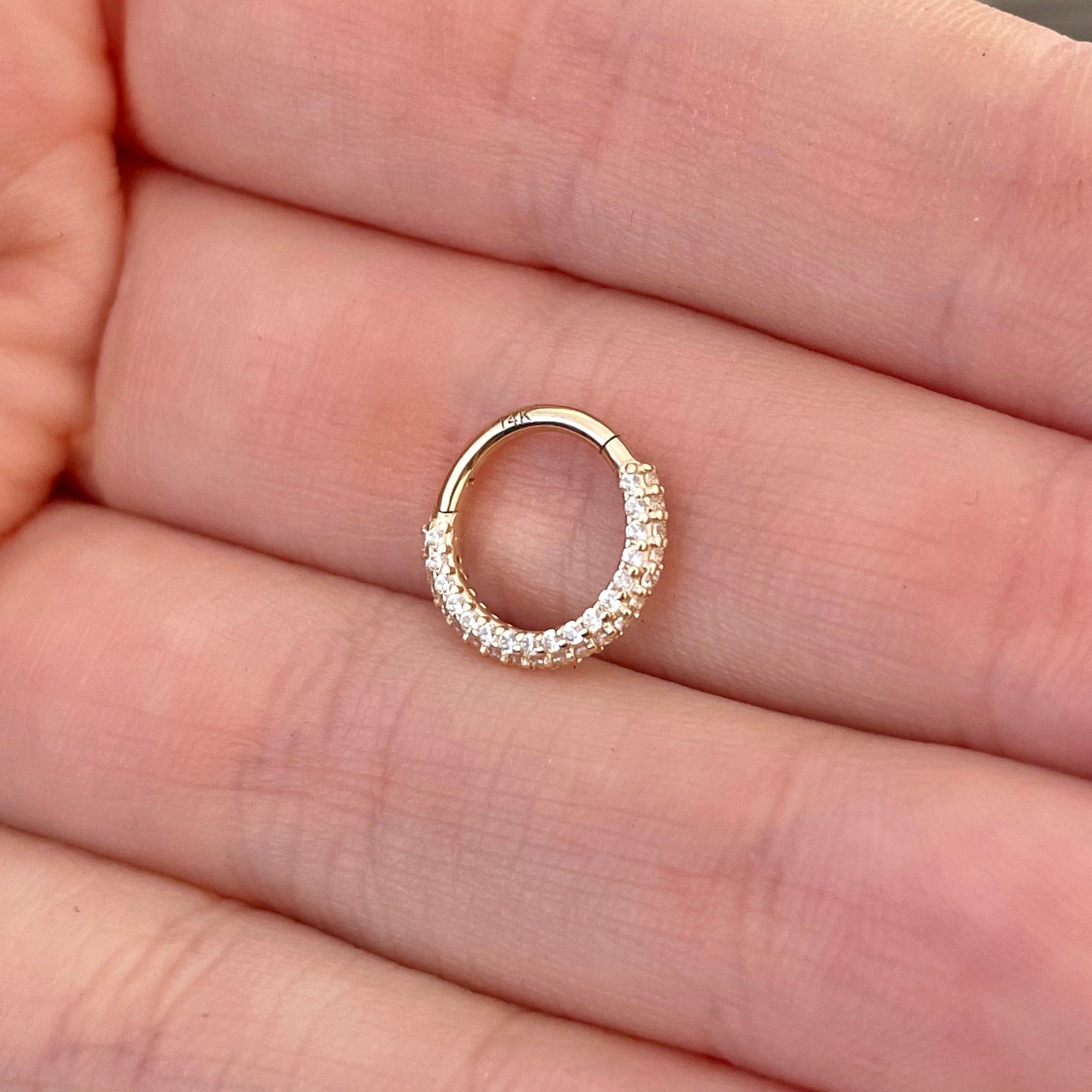 Zephyra Glow Daith Earring-Daith Earring-Elara Body Jewelry