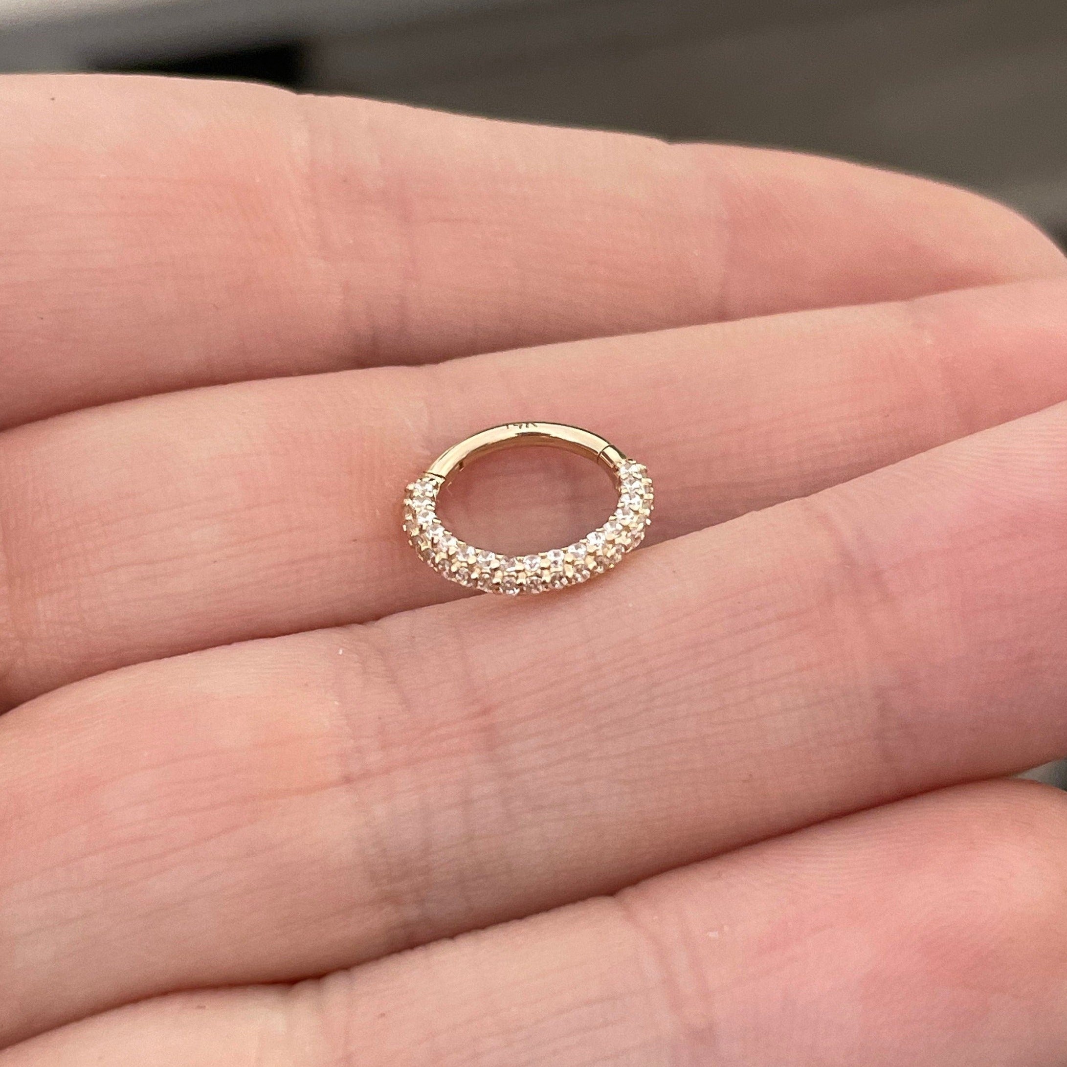 Zephyra Glow Daith Earring-Daith Earring-Elara Body Jewelry