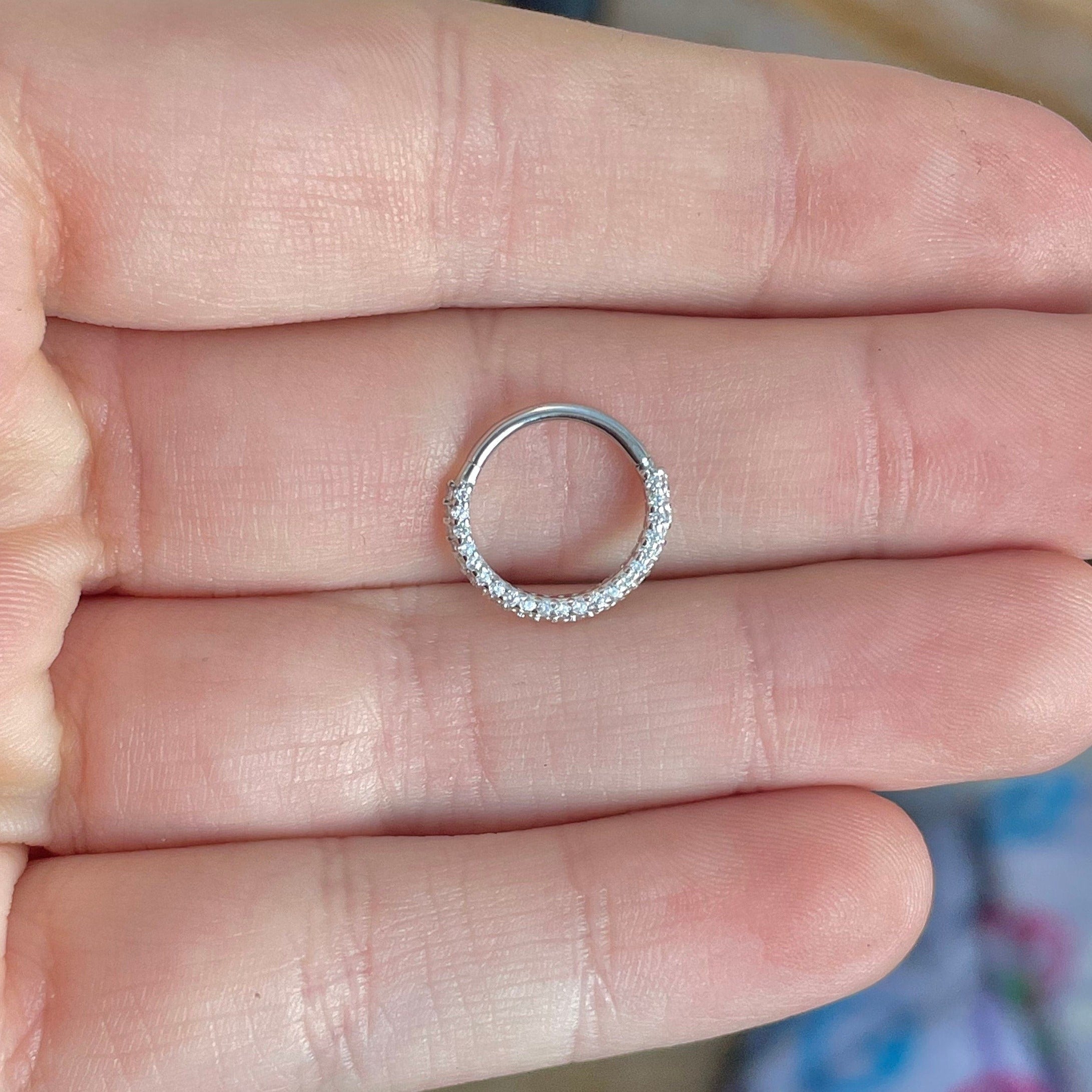 Zephyra Glow Daith Earring-Daith Earring-Elara Body Jewelry