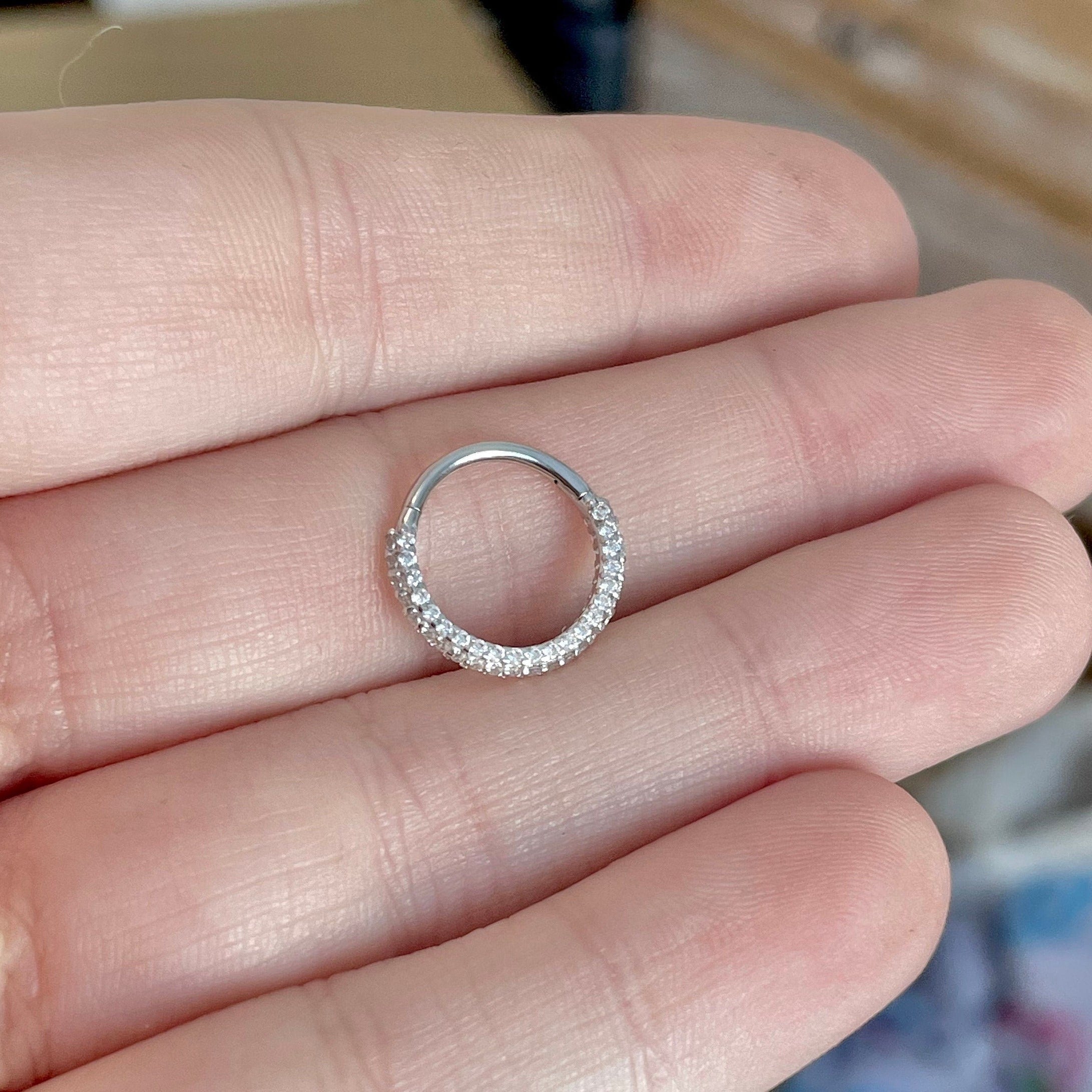 Zephyra Glow Daith Earring-Daith Earring-Elara Body Jewelry