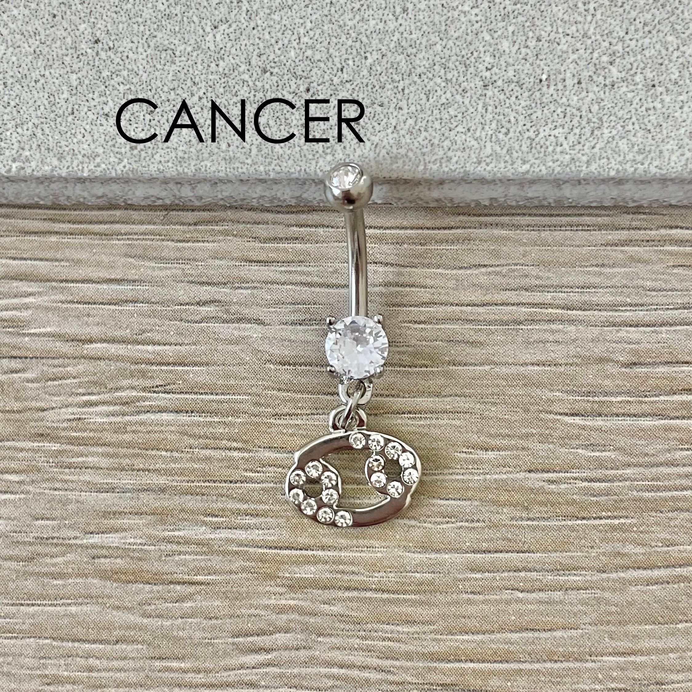 Zodiac Belly Button Ring-Belly Button Rings-Cancer-Elara Body Jewelry