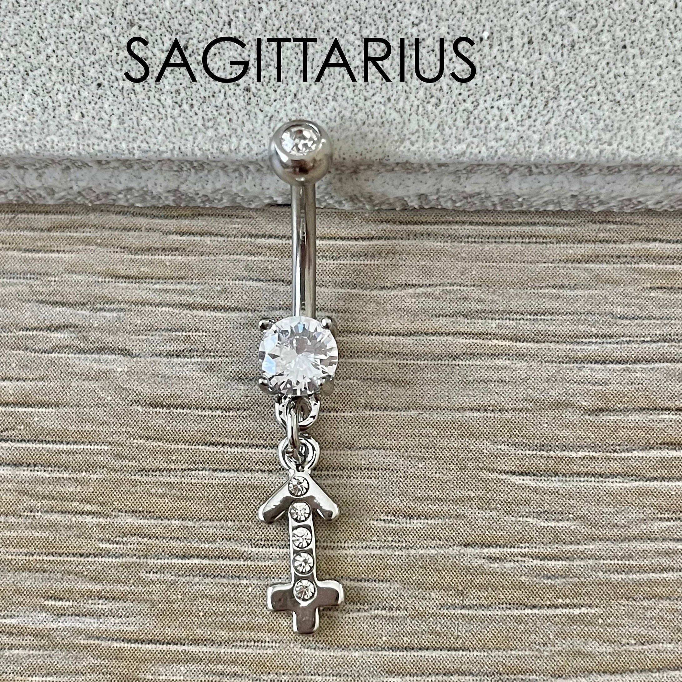 Zodiac Belly Button Ring-Belly Button Rings-Sagittarius-Elara Body Jewelry