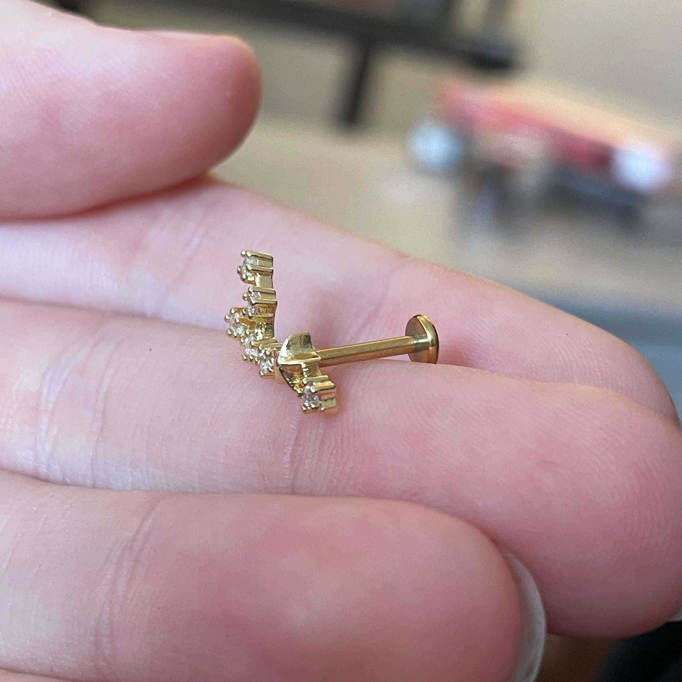 Zodiac Constellation Flat Back Stud-Cartilage Earring-Elara Body Jewelry