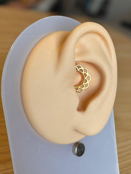 Boho Lotus Blossom Daith Earring