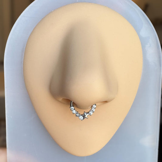 Silver Star Septum Ring