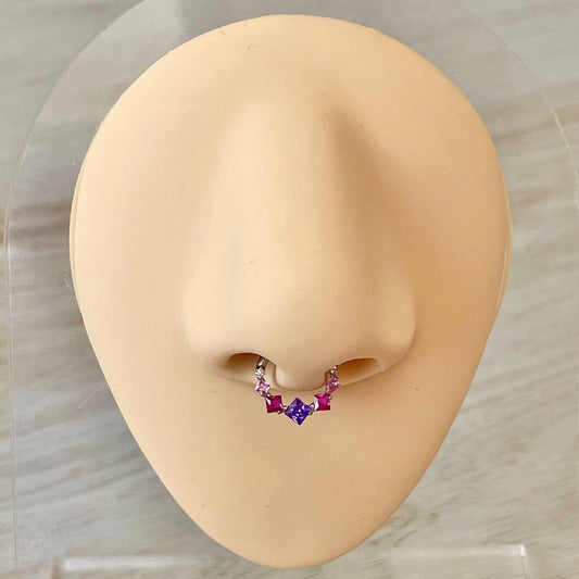 Gold Geometric Septum Ring