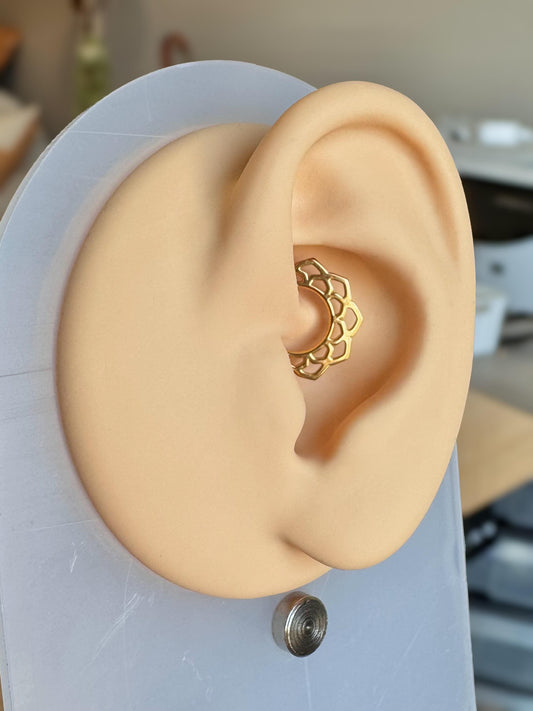 Boho Lotus Blossom Daith Earring