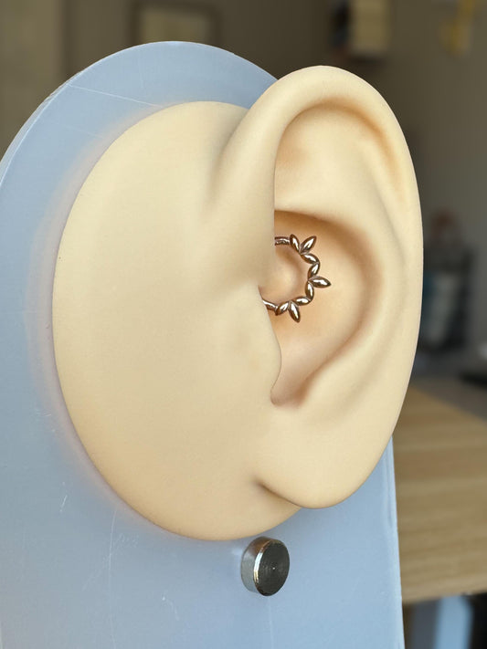 Olive Leaf Daith Earring