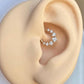 Geometric Gold Daith Earring