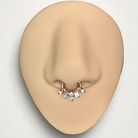 Rose Gold geometric septum ring