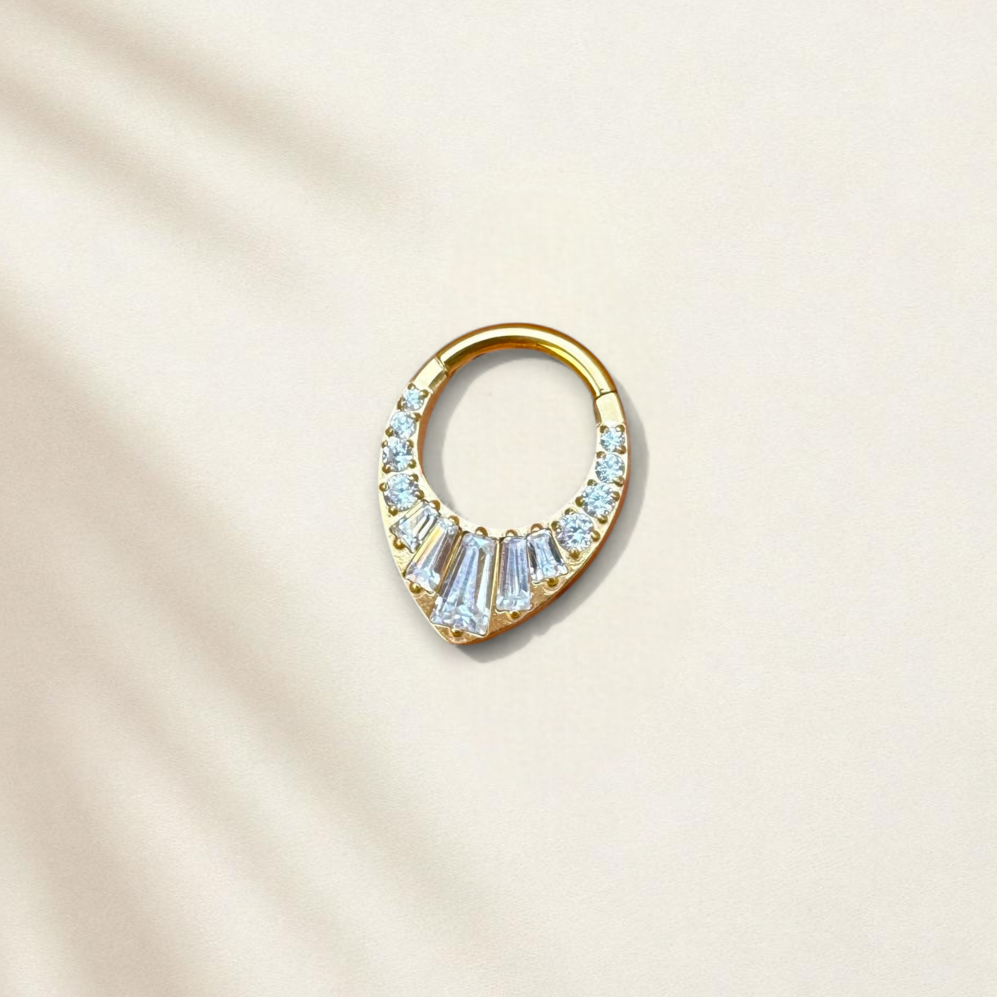 Gatsby's Palace Daith Earring-Daith Earring-8mm Diameter-Gold-Elara Body Jewelry